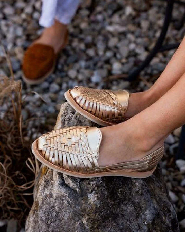 Salt and Sohle Leder Huarache Sandalen für Damen