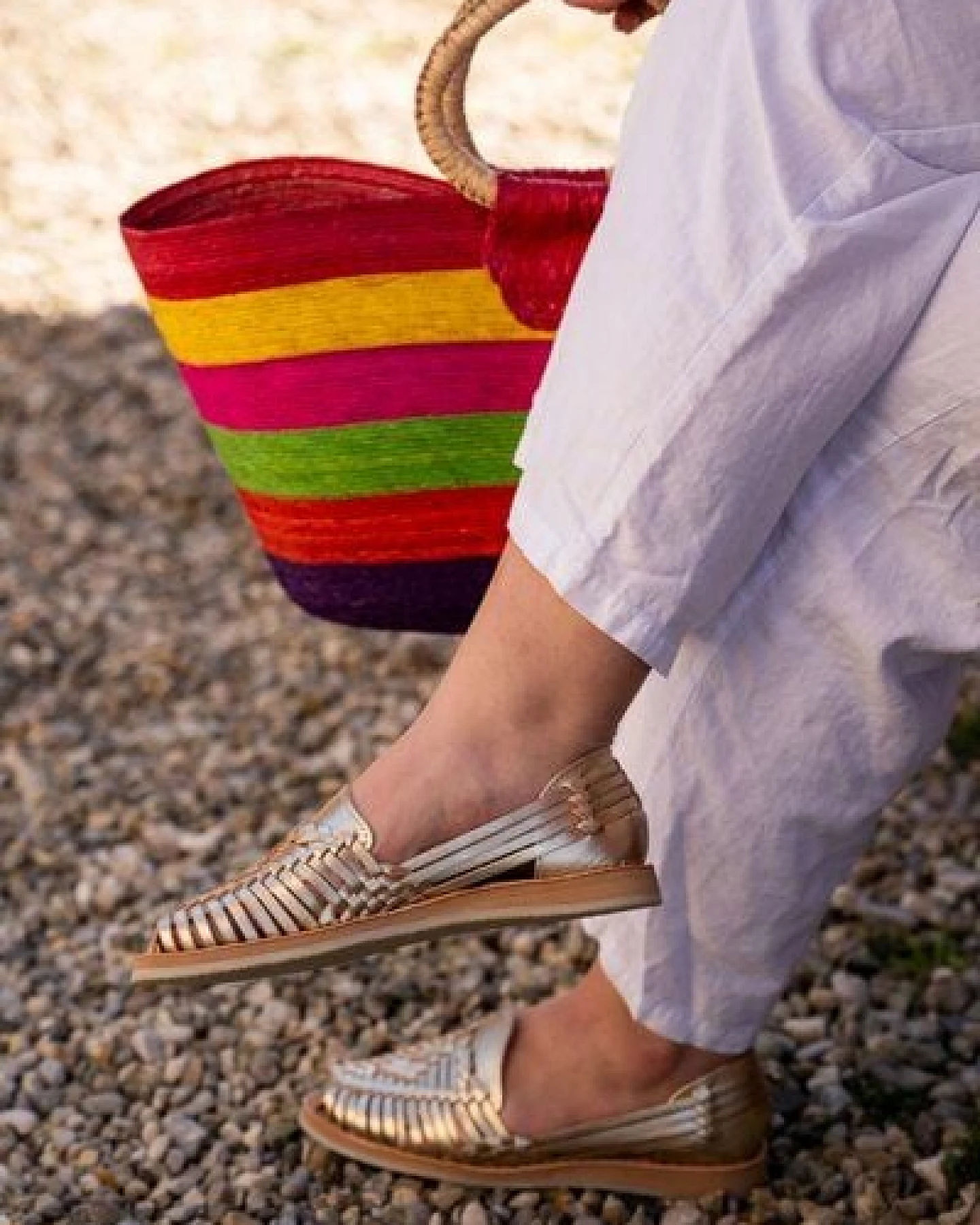 Salt and Sohle Leder Huarache Sandalen für Damen – Ansicht 4