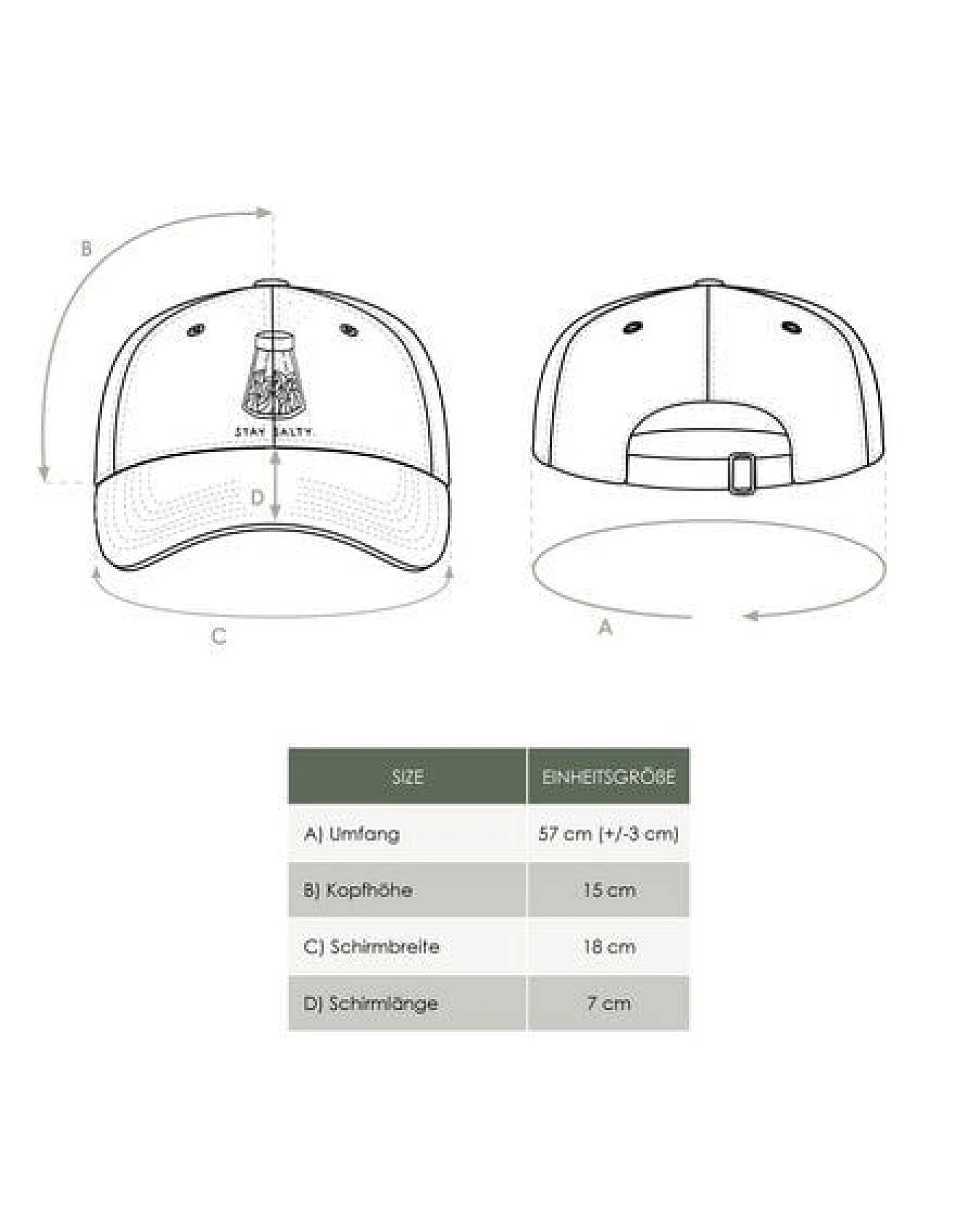 FUXBAU Stay Salty Dad Cap - salzschwarz – Ansicht 4