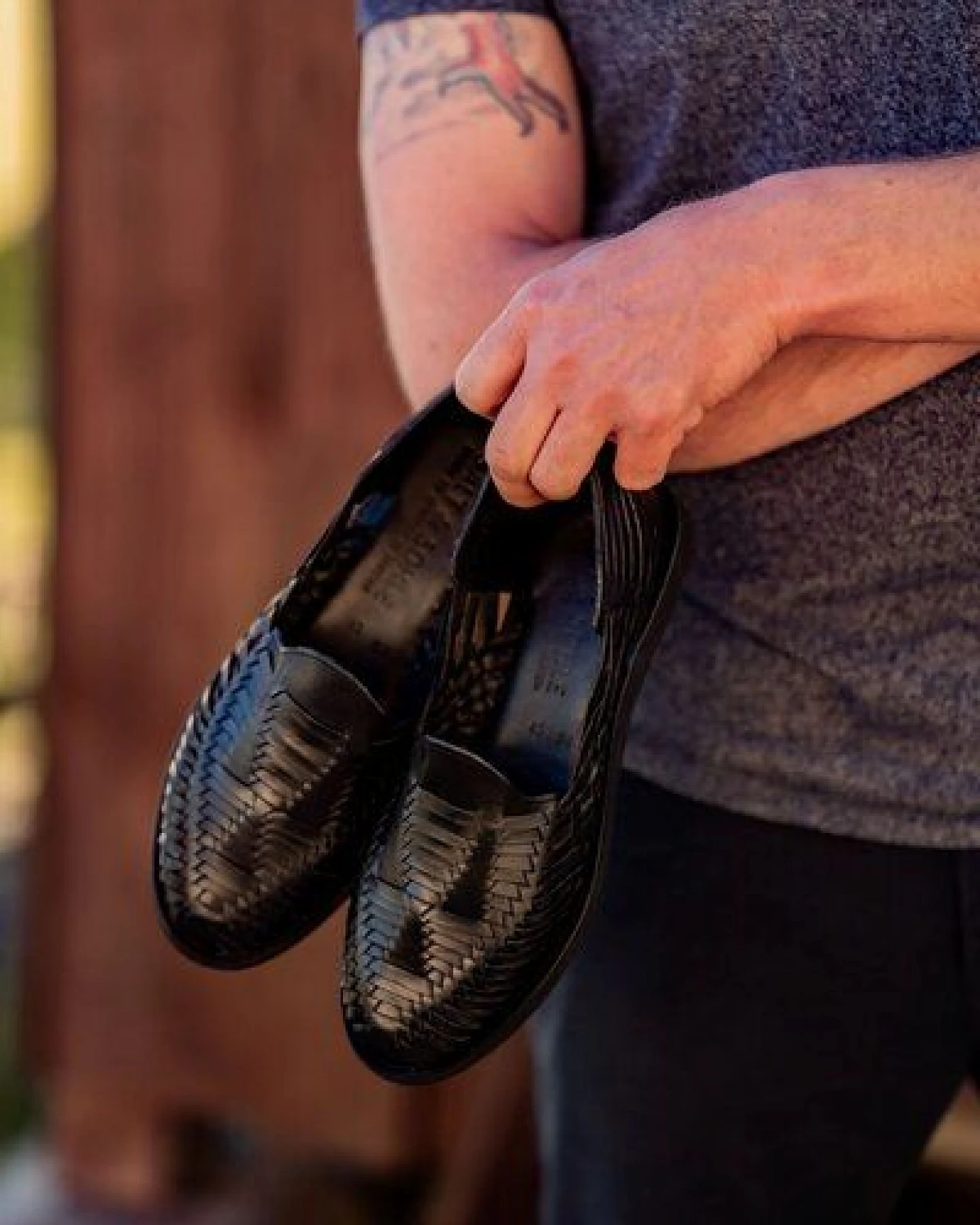 Salt and Sohle Leder Huarache Sandalen für Herren – Ansicht 2