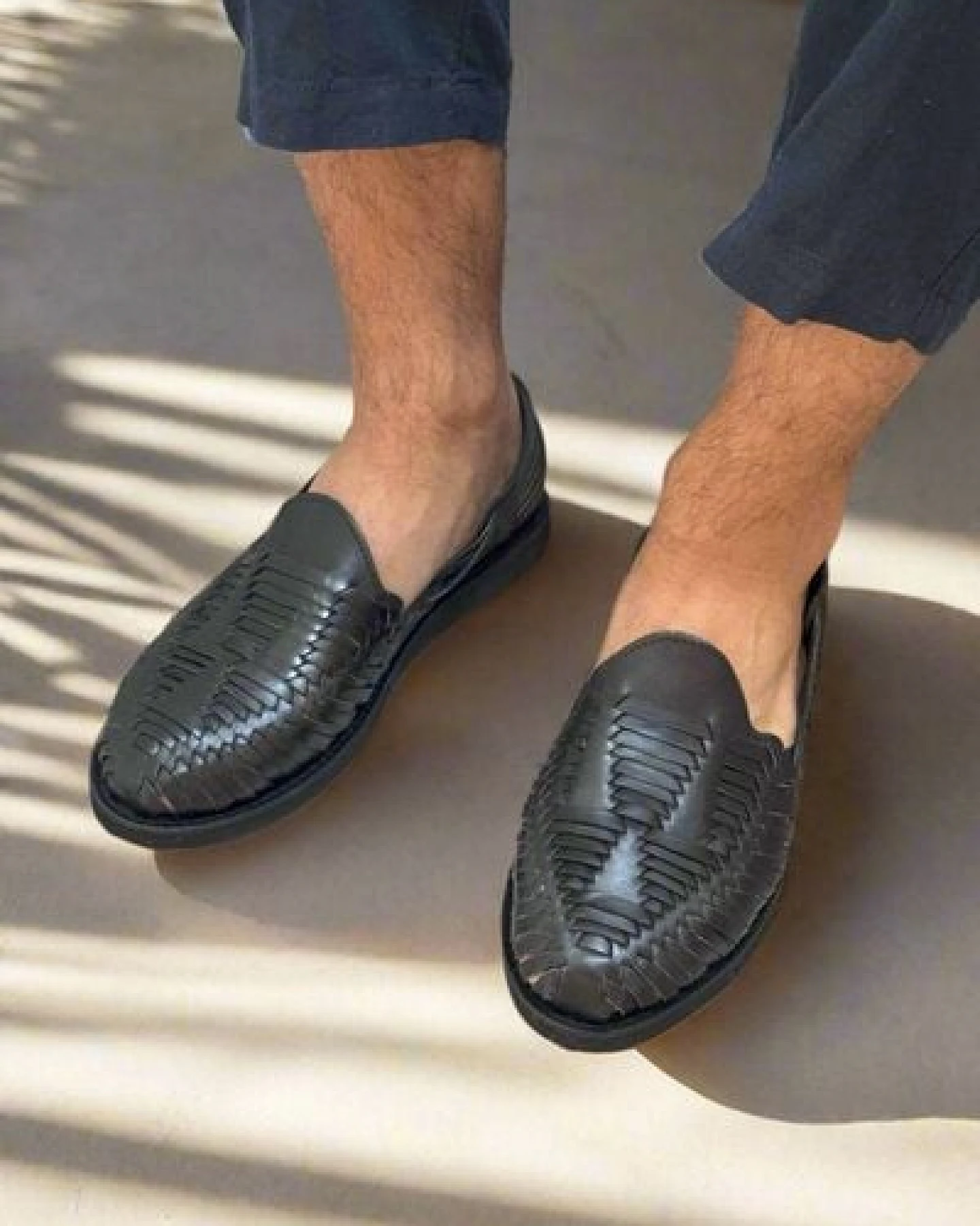 Salt and Sohle Leder Huarache Sandalen für Herren – Ansicht 4