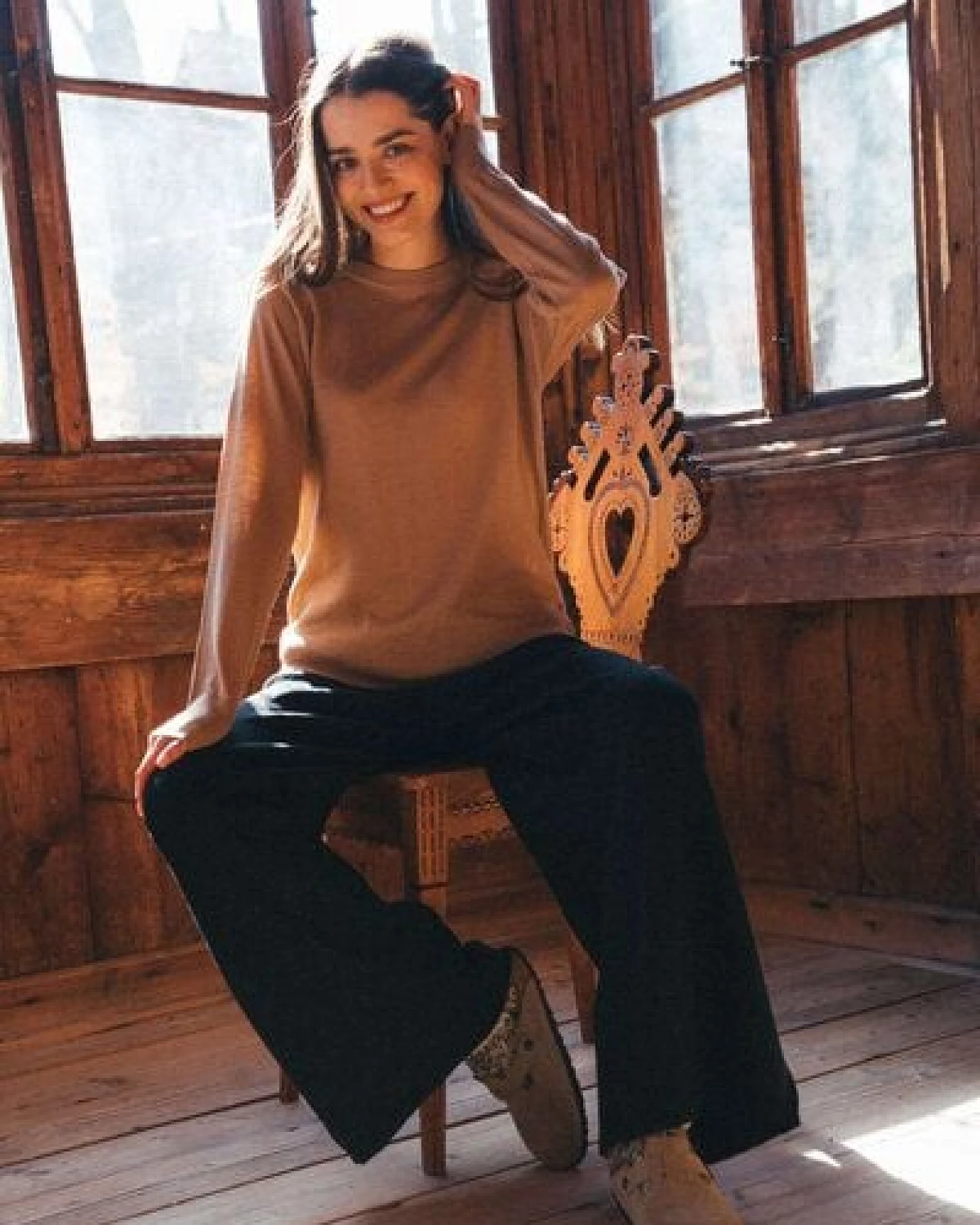 Kopyto JENOT - Klassischer Damenpullover aus 100% Merinowolle – Ansicht 3