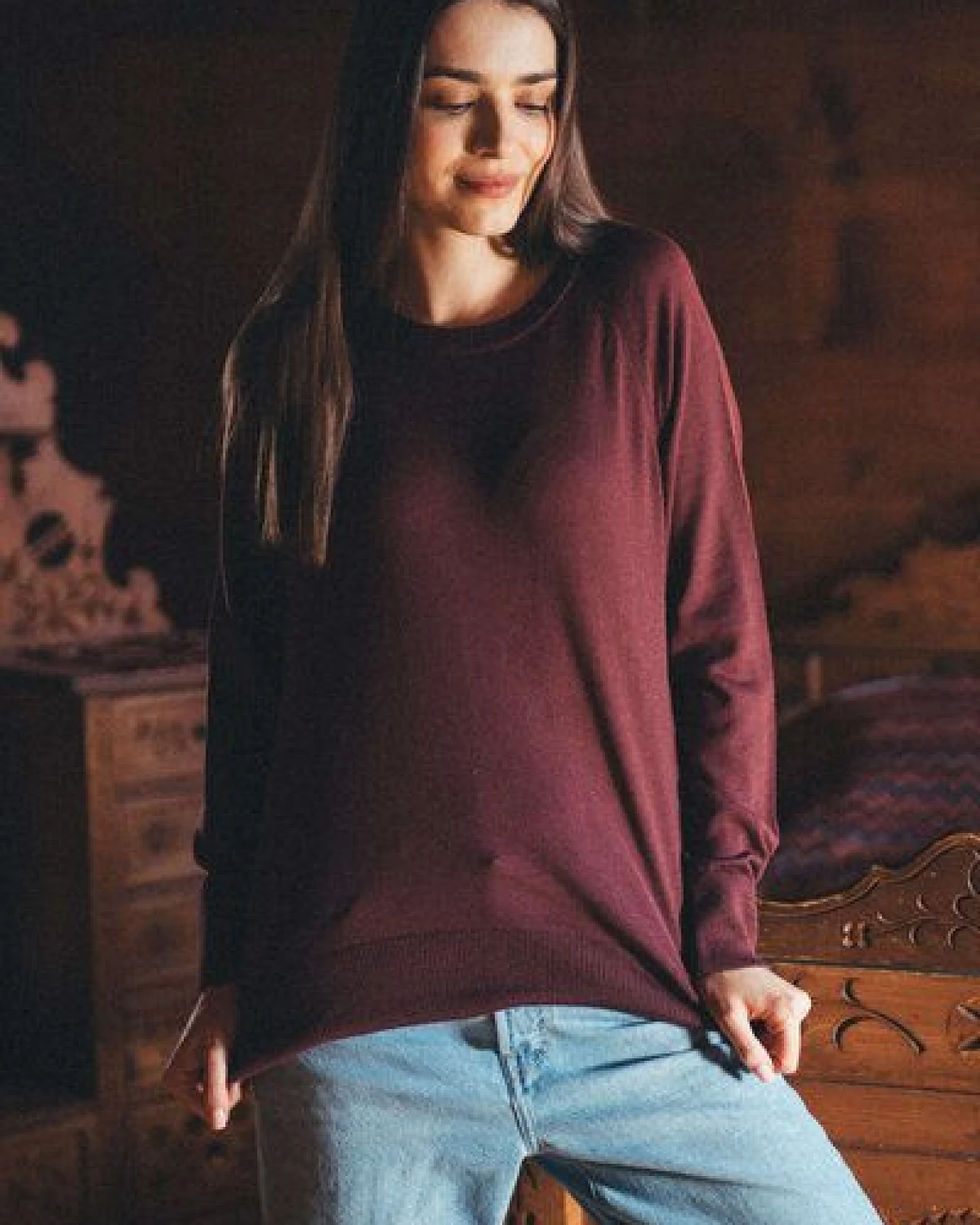 Kopyto JENOT - Klassischer Damenpullover aus 100% Merinowolle – Ansicht 3