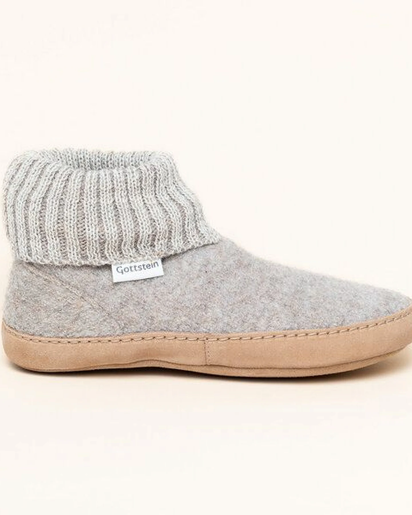 Gottstein Hüttenschuh Dakota - Hoher Filzhausschuh für Damen & Herren aus 100% Schurwolle mit extra bequemer Ledersohle & elastischem Strickbund – Ansicht 3
