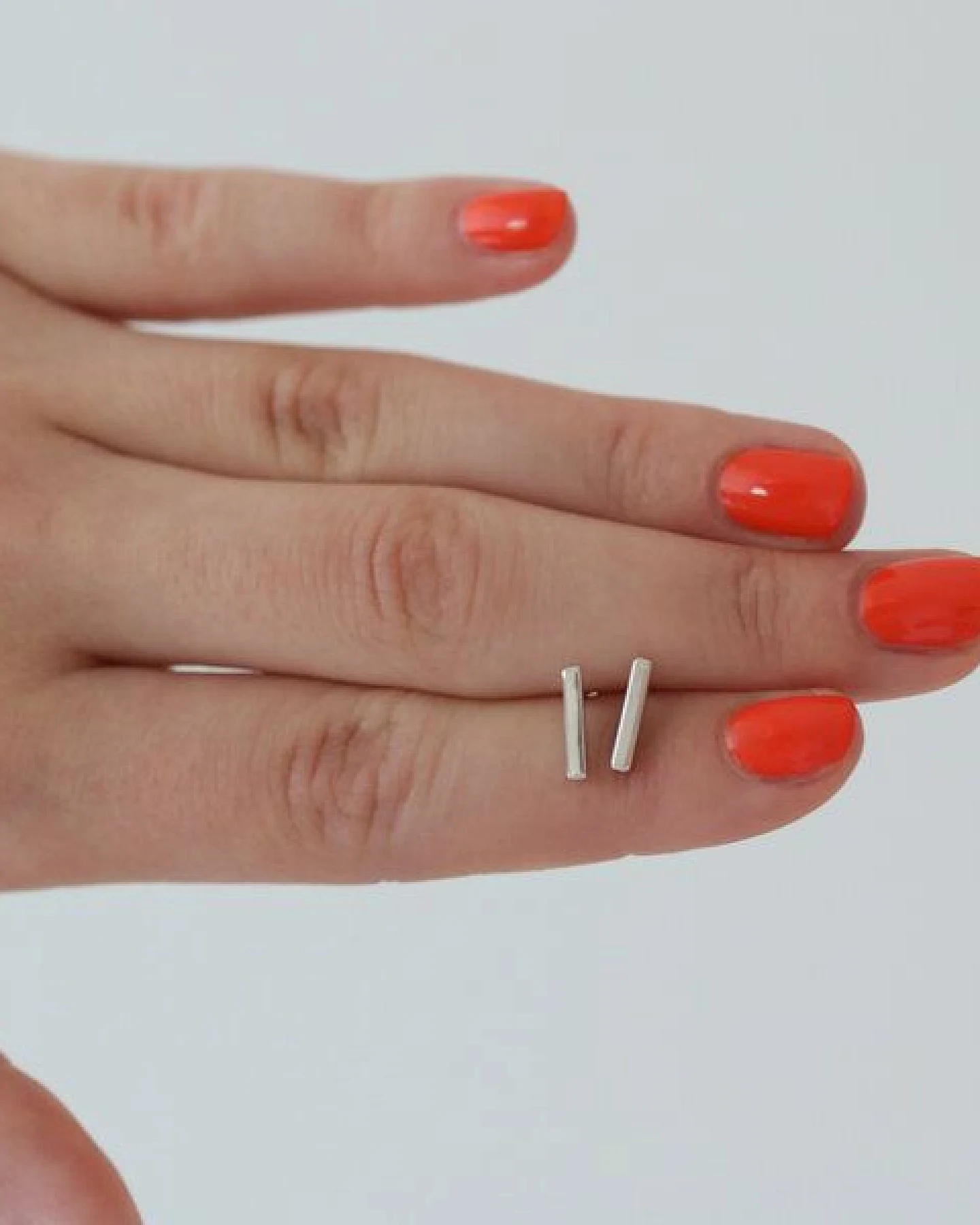 BELLYBIRD Jewellery OHRSTECKER - kleines Stäbchen, wasserfest, Silber 925/ vergoldet – Ansicht 4