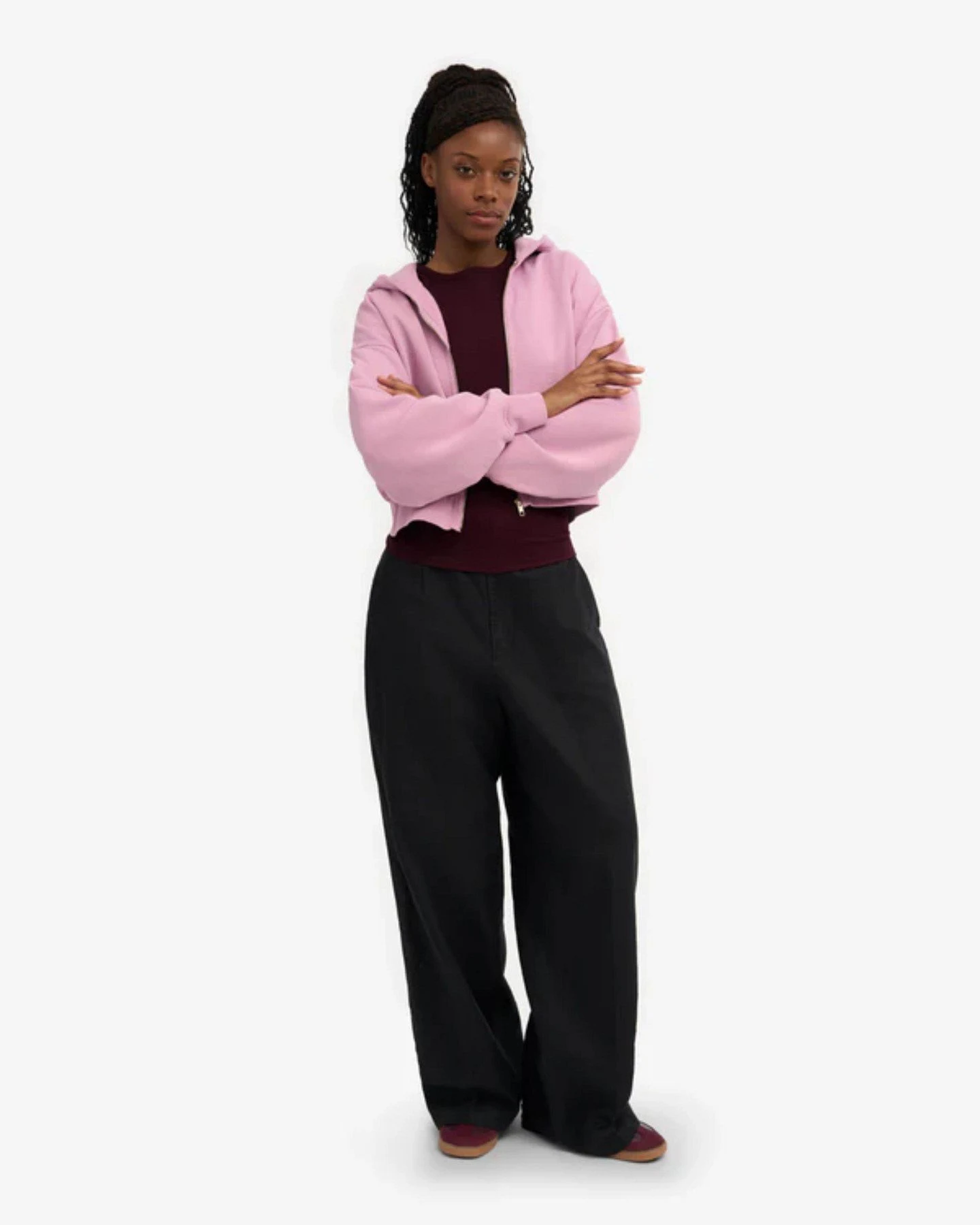Sweatjacke Crop – Ansicht 4