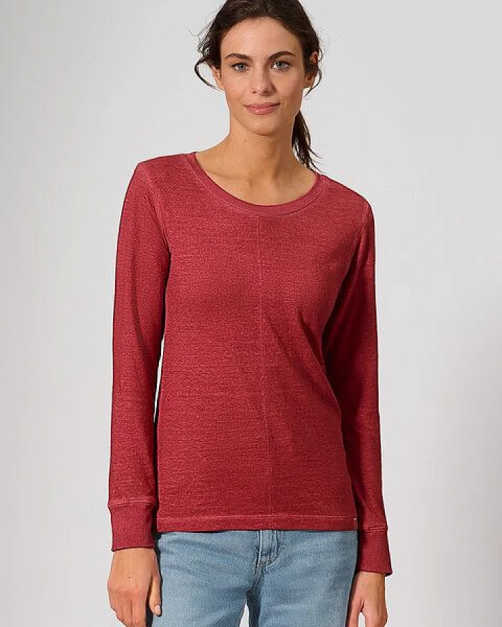 HempAge Langarmshirt mit mittiger Naht Hanf/Biobaumwolle
