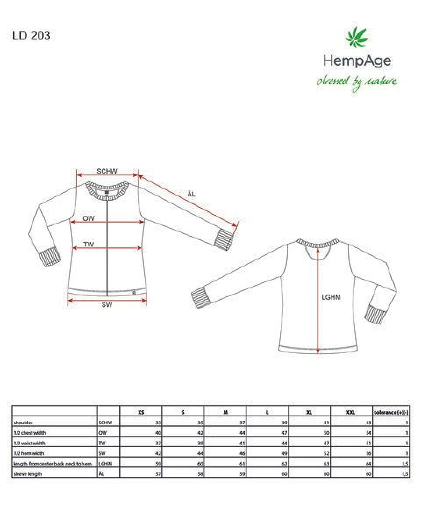 HempAge Langarmshirt mit mittiger Naht Hanf/Biobaumwolle – Ansicht 4