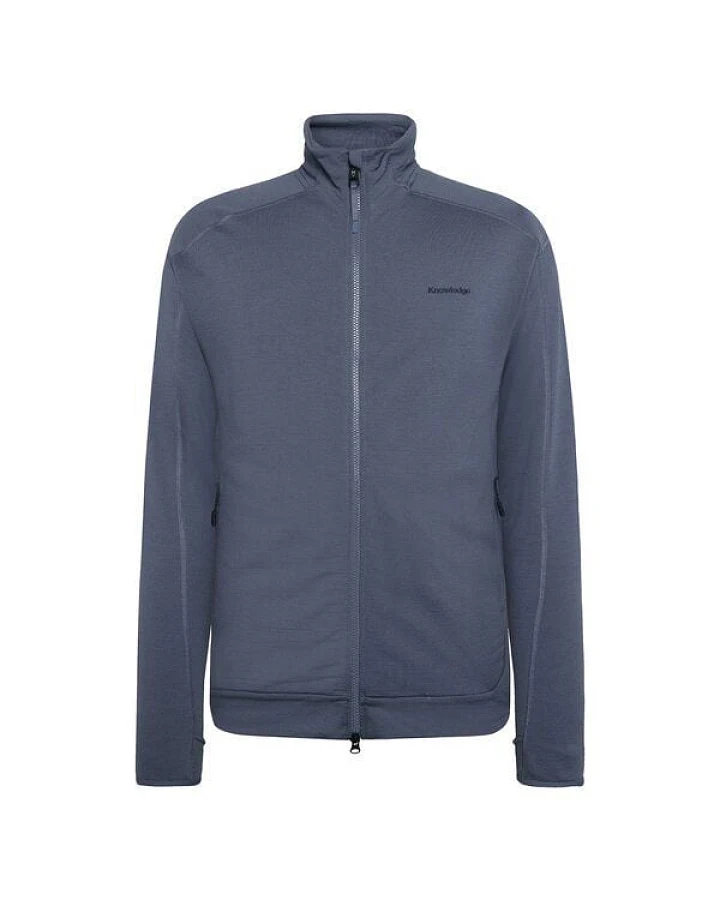 KnowledgeCotton Apparel Fleece-Jacke mit Reißverschluss DYNAMIC aus Merinowolle - Herren
