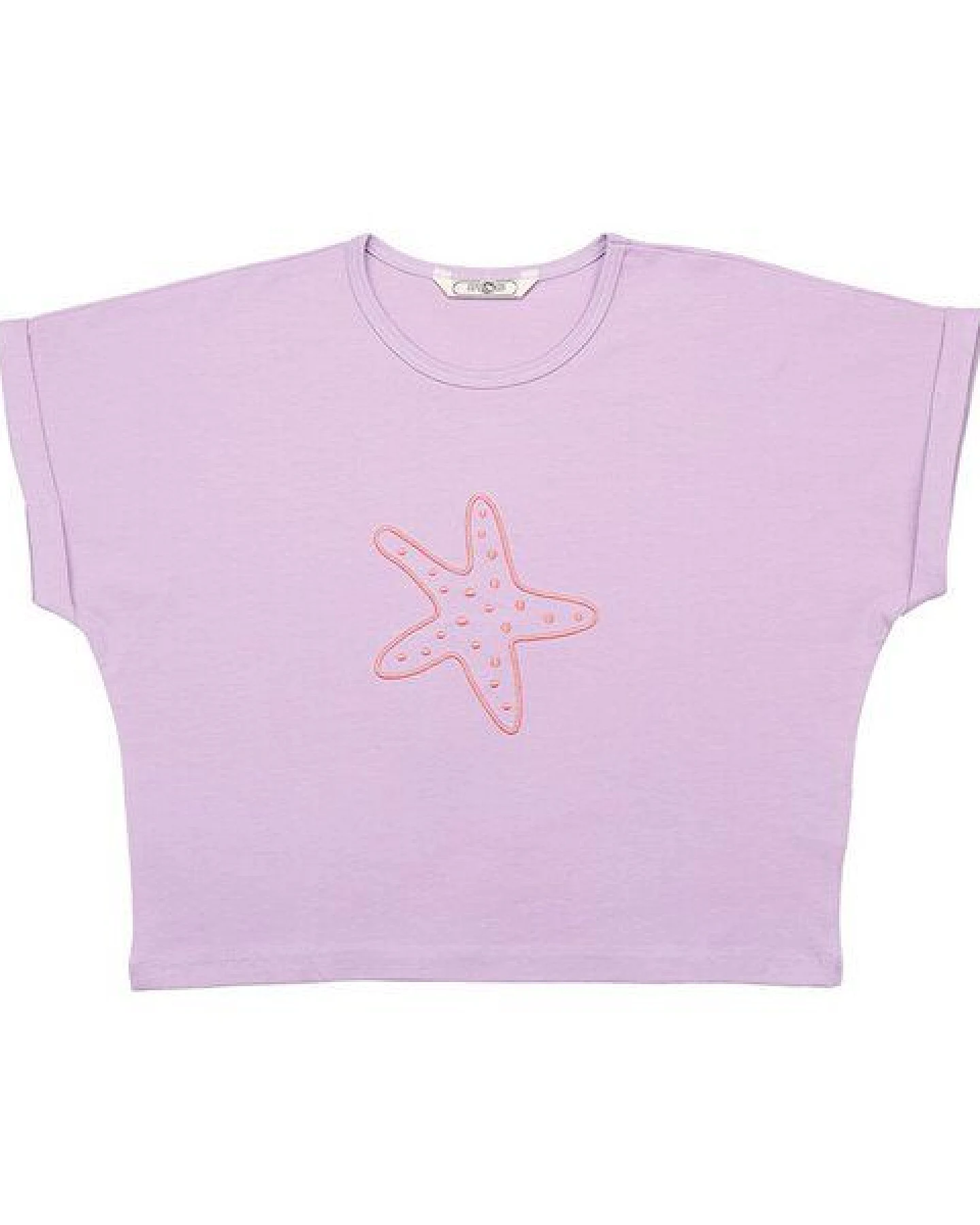 Cotokids Kinder T-Shirt GOTS-zertifiziert aus Bio-Baumwolle, lila mit Muschelmotiv, kurzarm – Walkiddy, weich & sommerlich – Ansicht 2