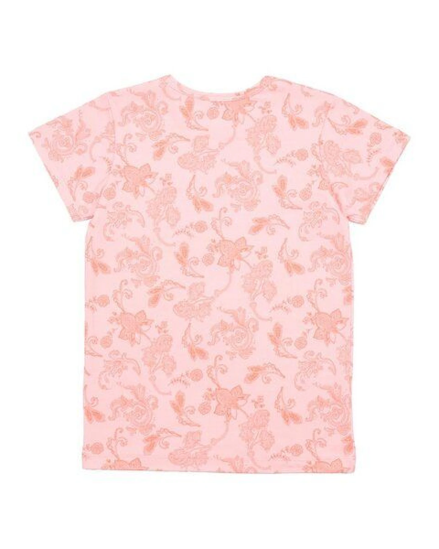 Cotokids Kinder T-Shirt GOTS-zertifiziert aus Bio-Baumwolle, rosa mit zartem Muster – Walkiddy, weich, hautfreundlich, nachhaltig & fair – Ansicht 3