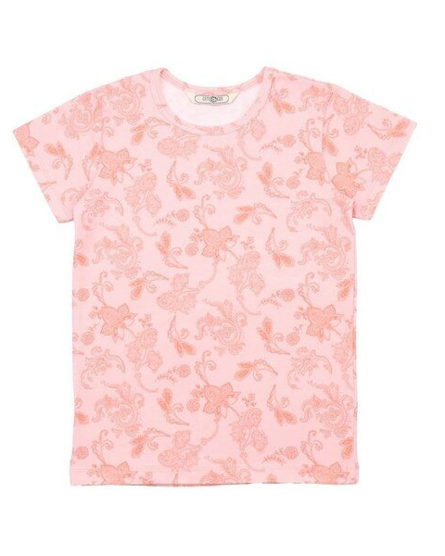 Cotokids Kinder T-Shirt GOTS-zertifiziert aus Bio-Baumwolle, rosa mit zartem Muster – Walkiddy, weich, hautfreundlich, nachhaltig & fair – Ansicht 4