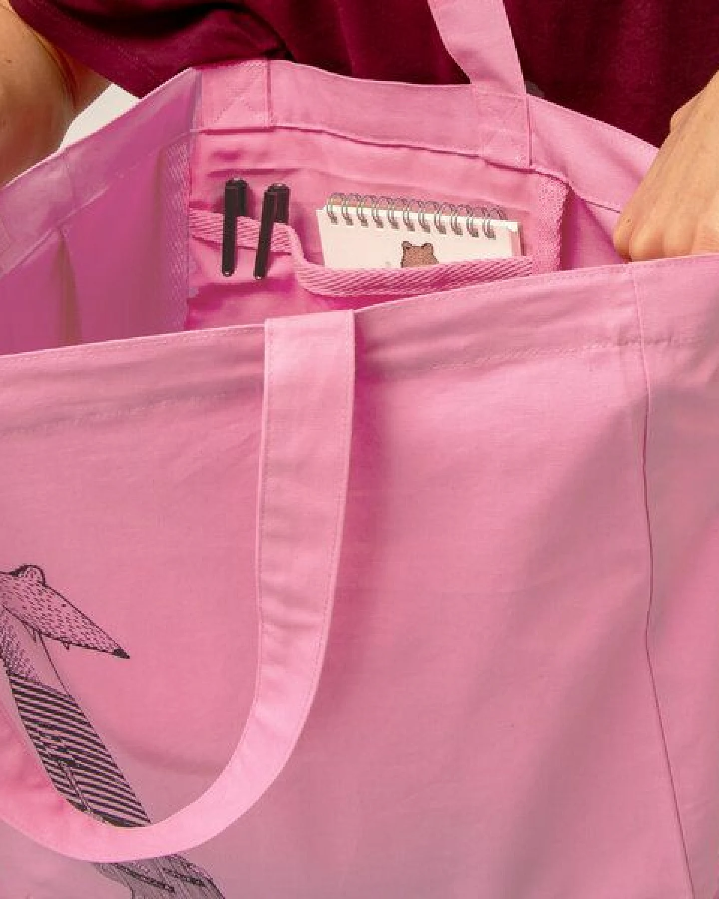 Cmig Reisewiesel Tote Bag / Jutebeutel zum reisen mit Wiesel – Ansicht 2