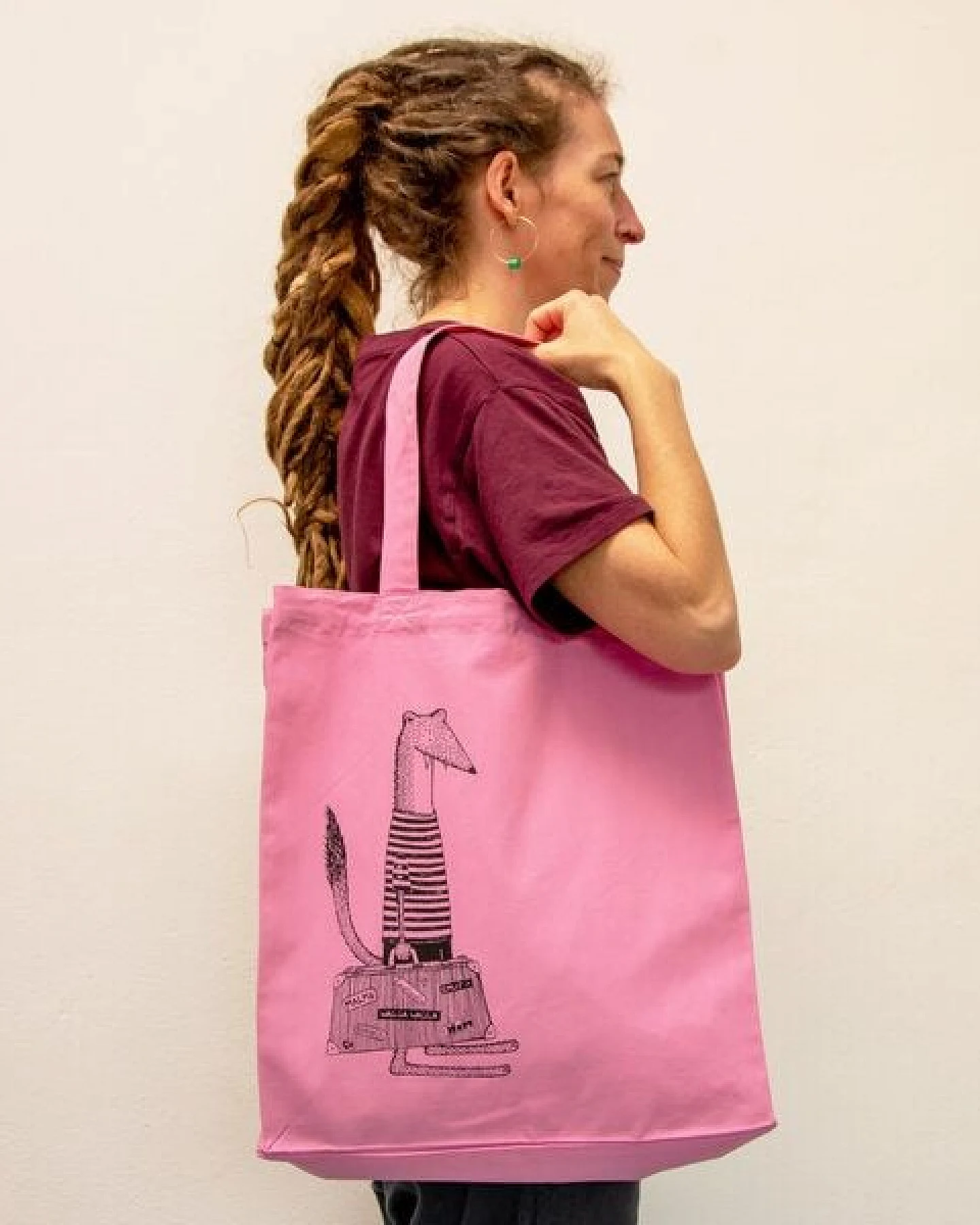 Cmig Reisewiesel Tote Bag / Jutebeutel zum reisen mit Wiesel – Ansicht 4