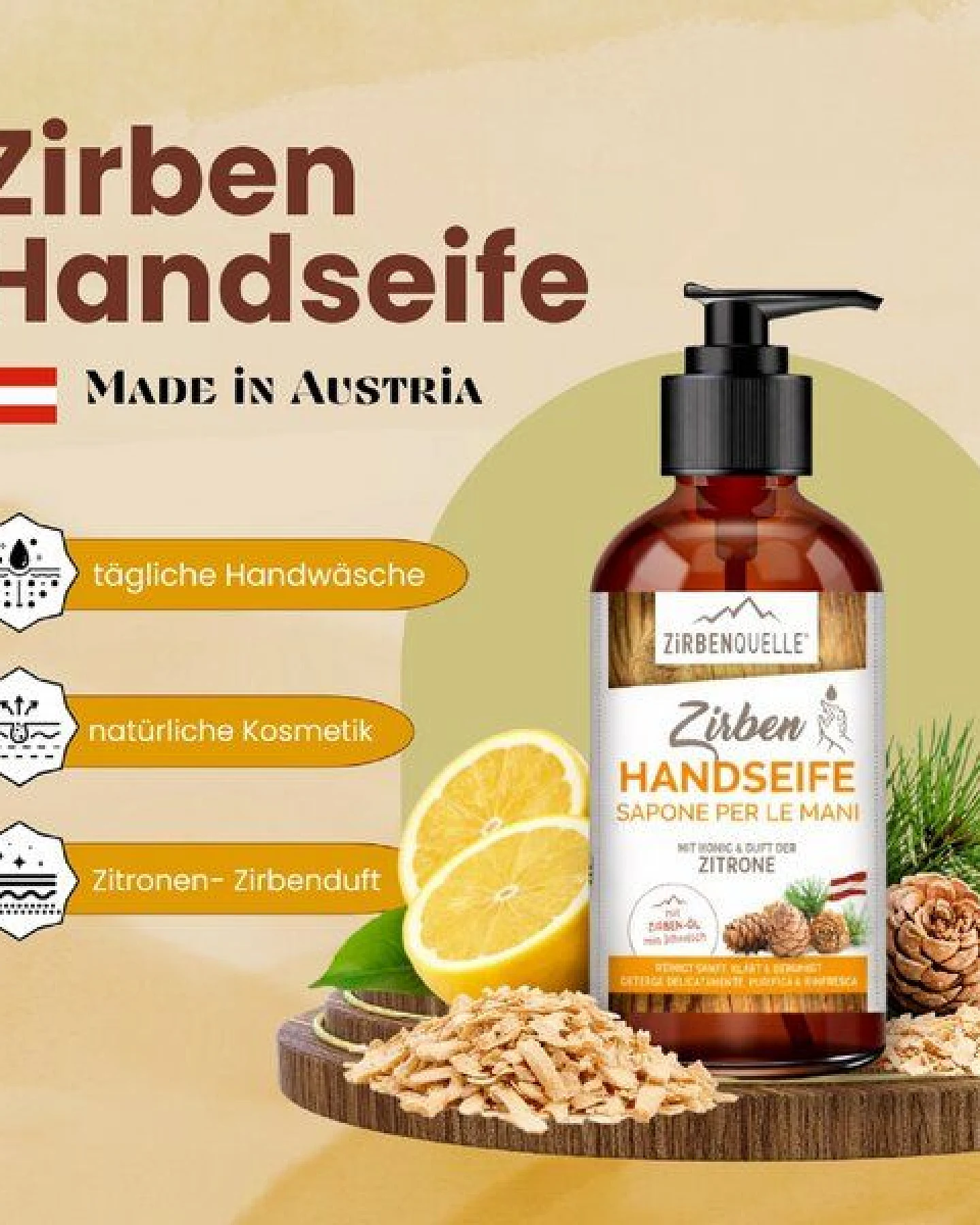 4betterdays Zirben Handseife – Ansicht 3