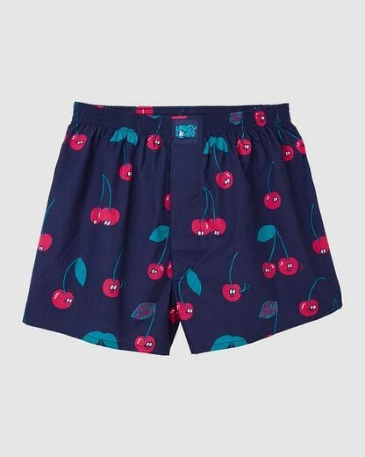 Lousy Livin Weite Boxershorts CHERRIES aus 100% Bio-Baumwolle