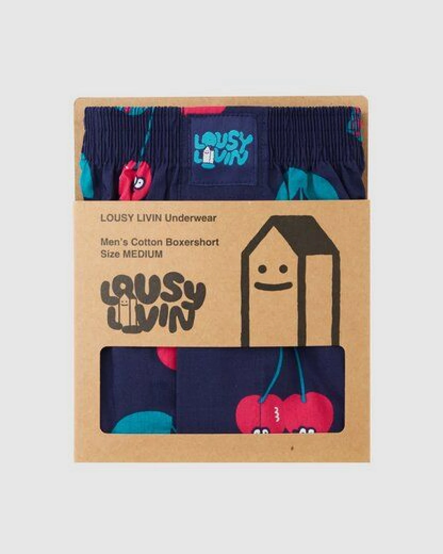 Lousy Livin Weite Boxershorts CHERRIES aus 100% Bio-Baumwolle – Ansicht 2