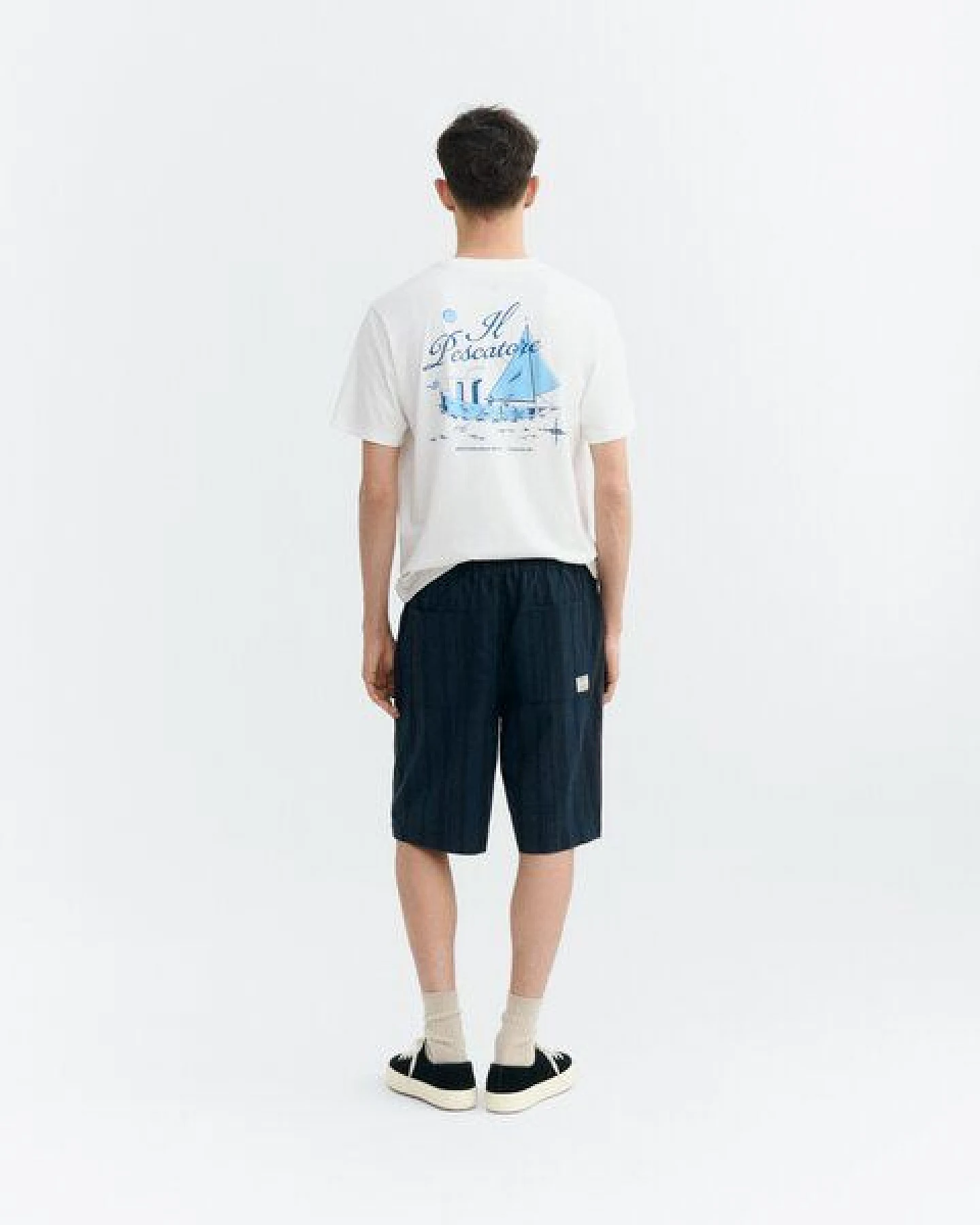 thinking mu Gestreifte Shorts Modell: Gasper – Ansicht 3