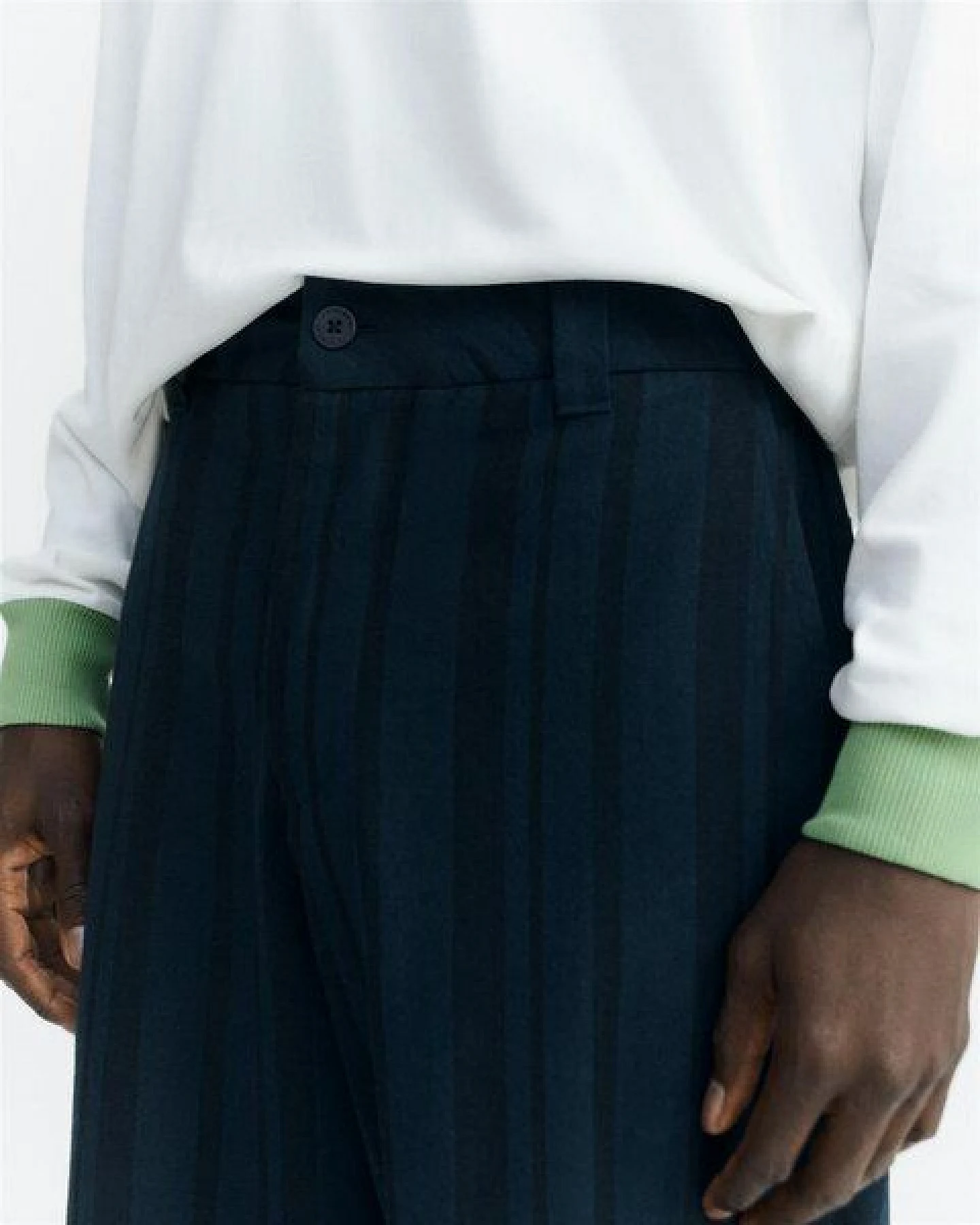 thinking mu Gestreifte Stoffhose Modell: Marc – Ansicht 2