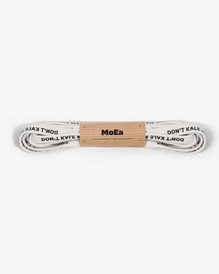MoEa Weiße Schnürsenkel - Don't kale my vibe