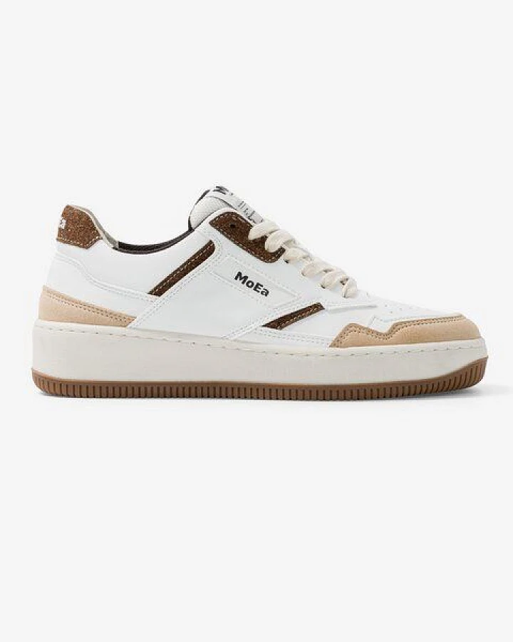 MoEa Sneakers GEN1 - Coco White & Brown Suede
