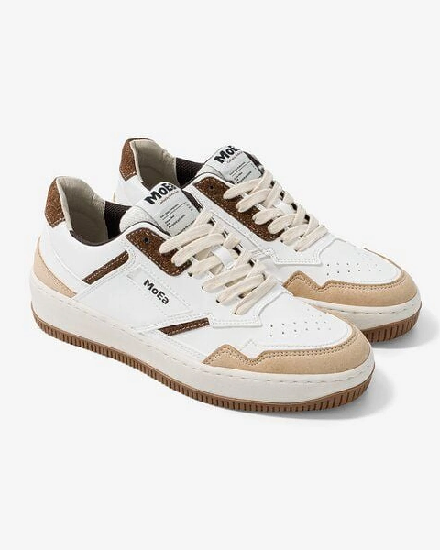 MoEa Sneakers GEN1 - Coco White & Brown Suede – Ansicht 2