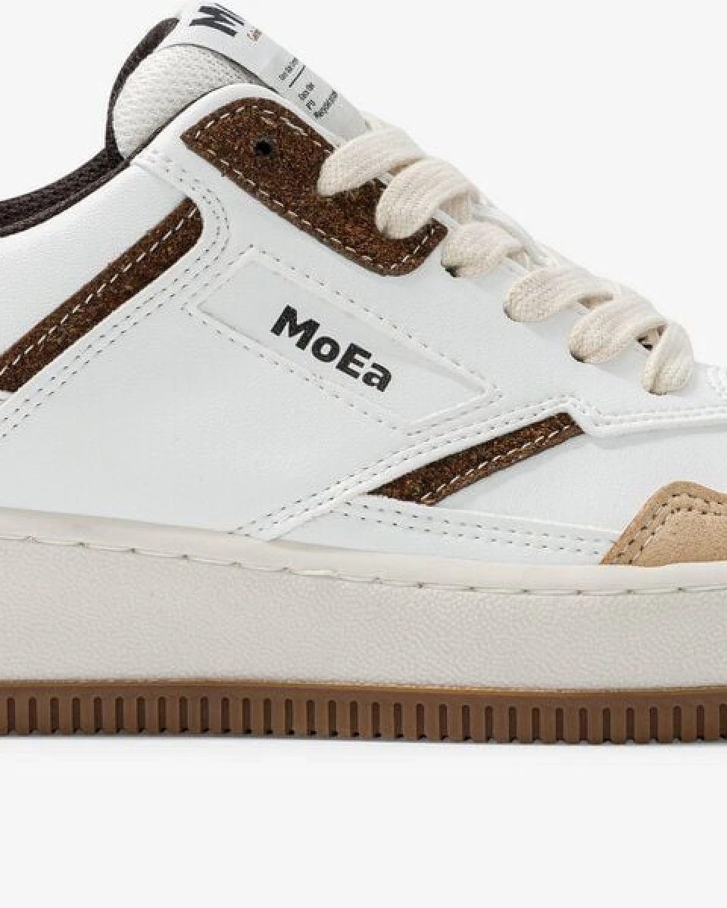 MoEa Sneakers GEN1 - Coco White & Brown Suede – Ansicht 3