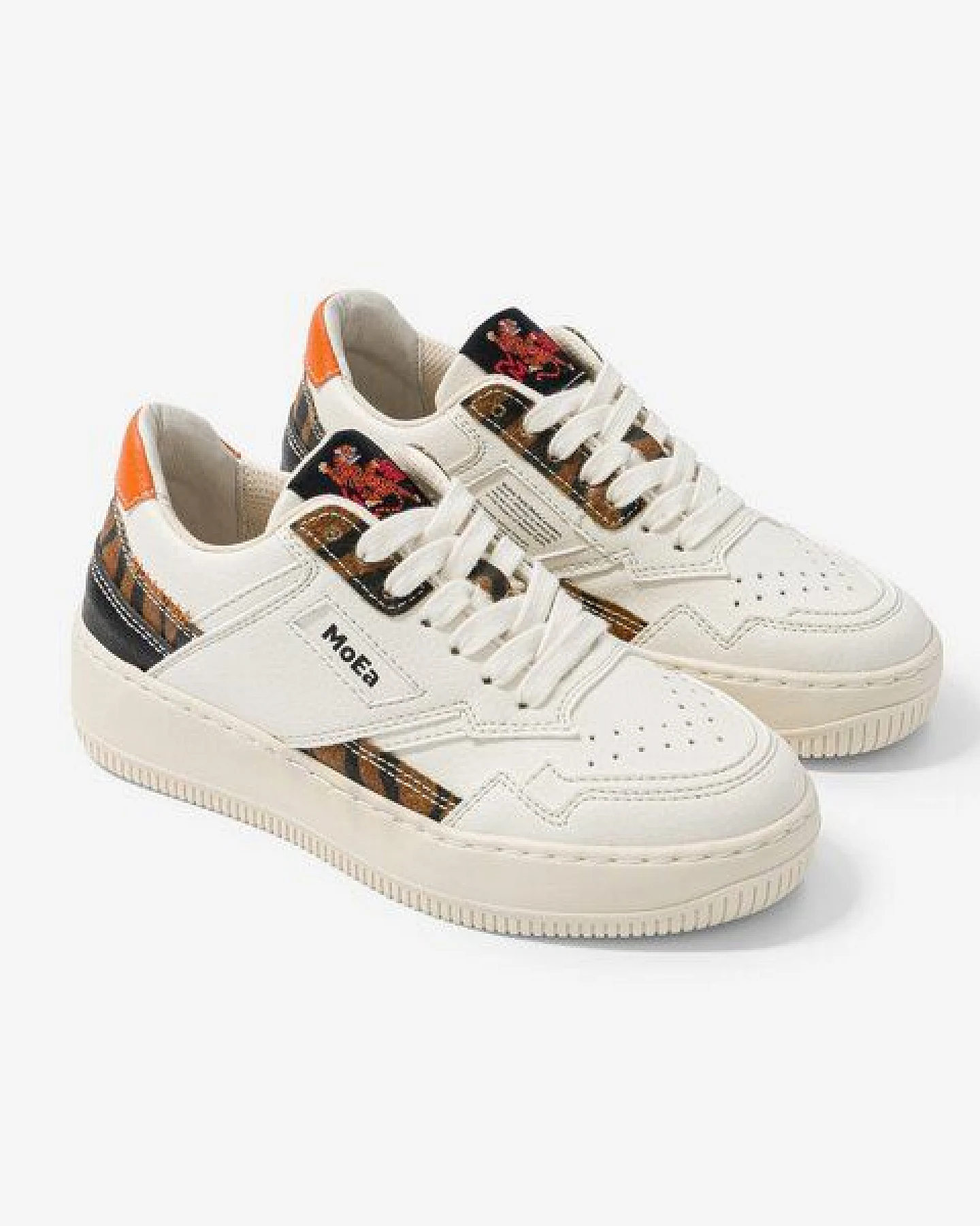 Sneakers WWF x MoEa – GEN1 Weiß & Tiger [Kinder] – Ansicht 2