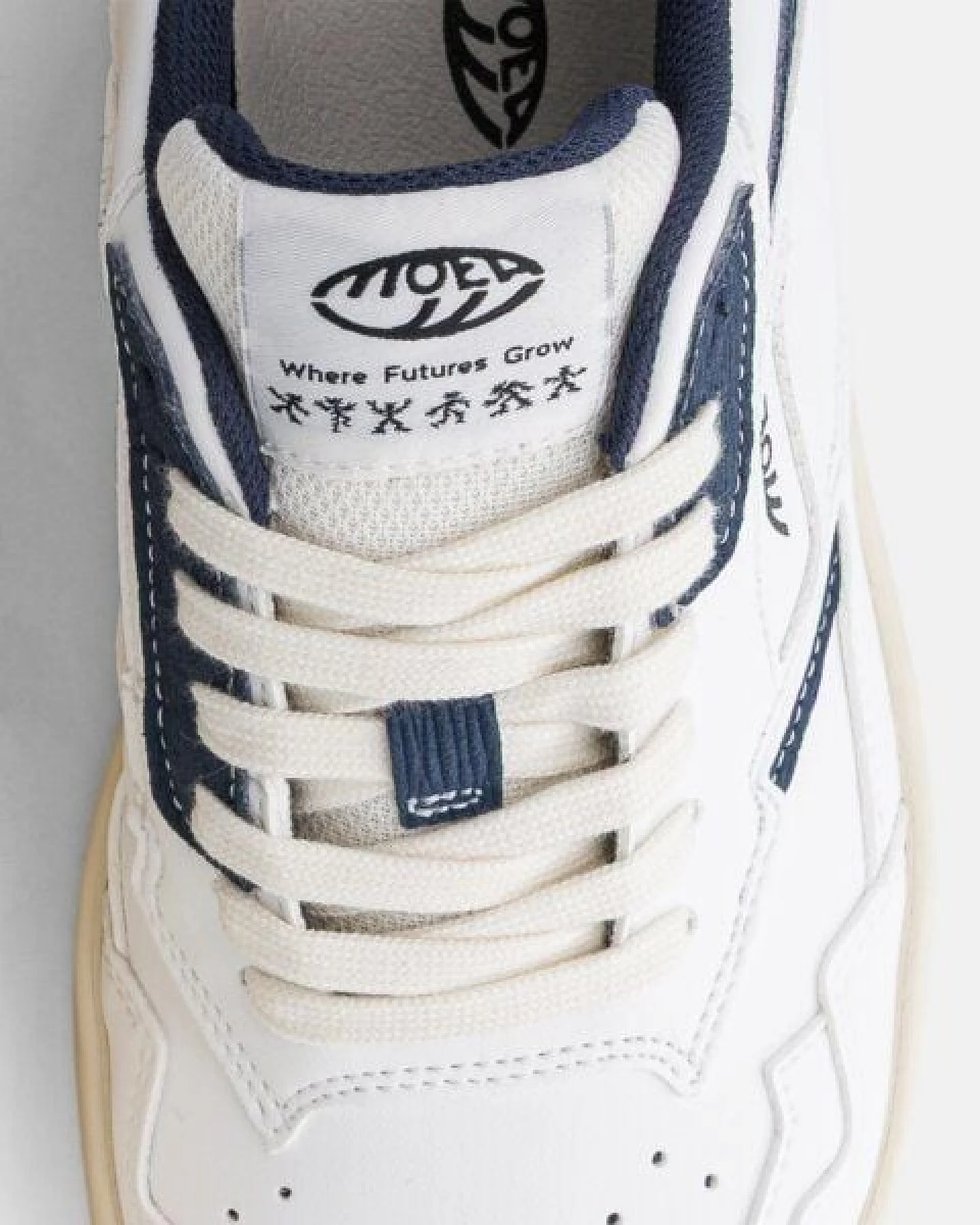 MoEa Sneakers Origin - White & Blue - Mushroom – Ansicht 4