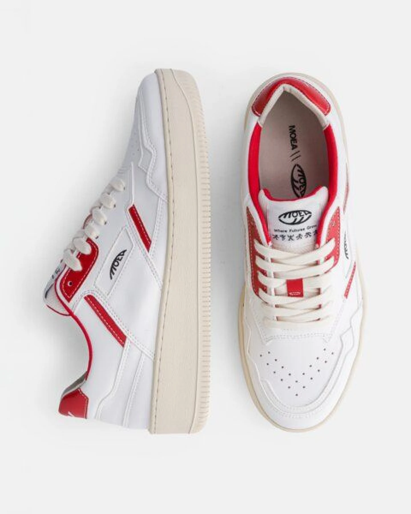 MoEa Sneakers Origin - White & Red - Apple – Ansicht 2