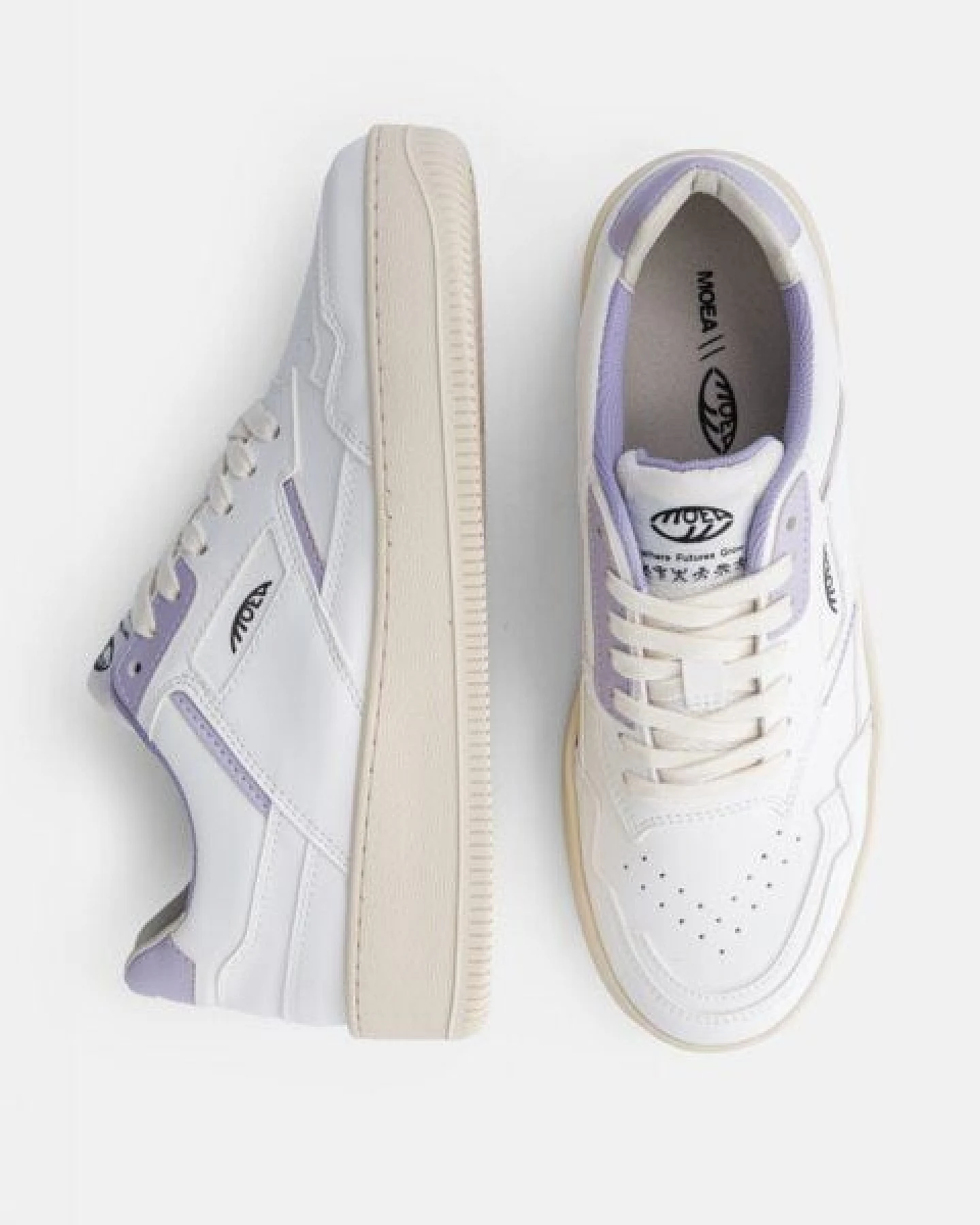 MoEa Sneakers Origin - White & Lila - Apple – Ansicht 2