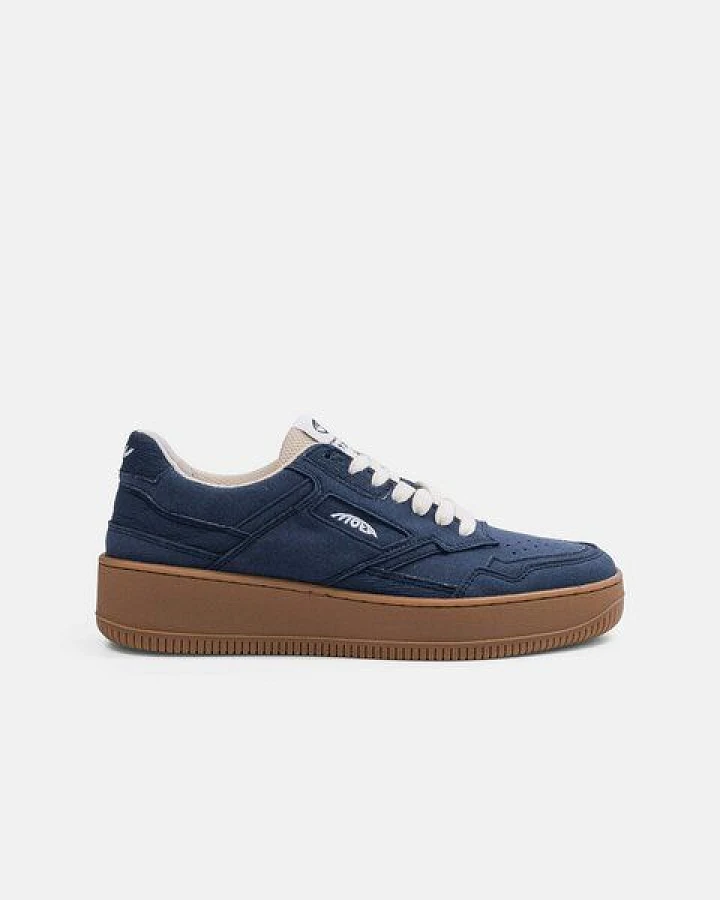 MoEa Sneakers Origin - Full Blue Suede - Mushroom