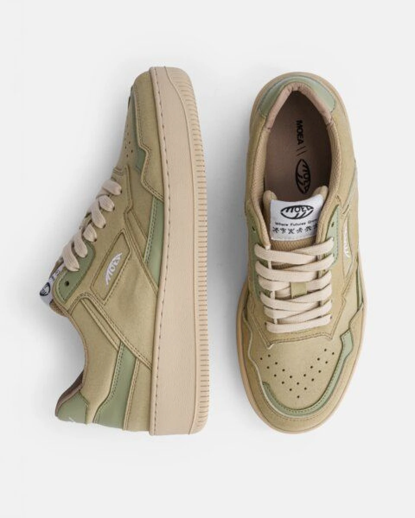 MoEa Sneakers Origin - Full Aloe Suede - Cactus – Ansicht 2