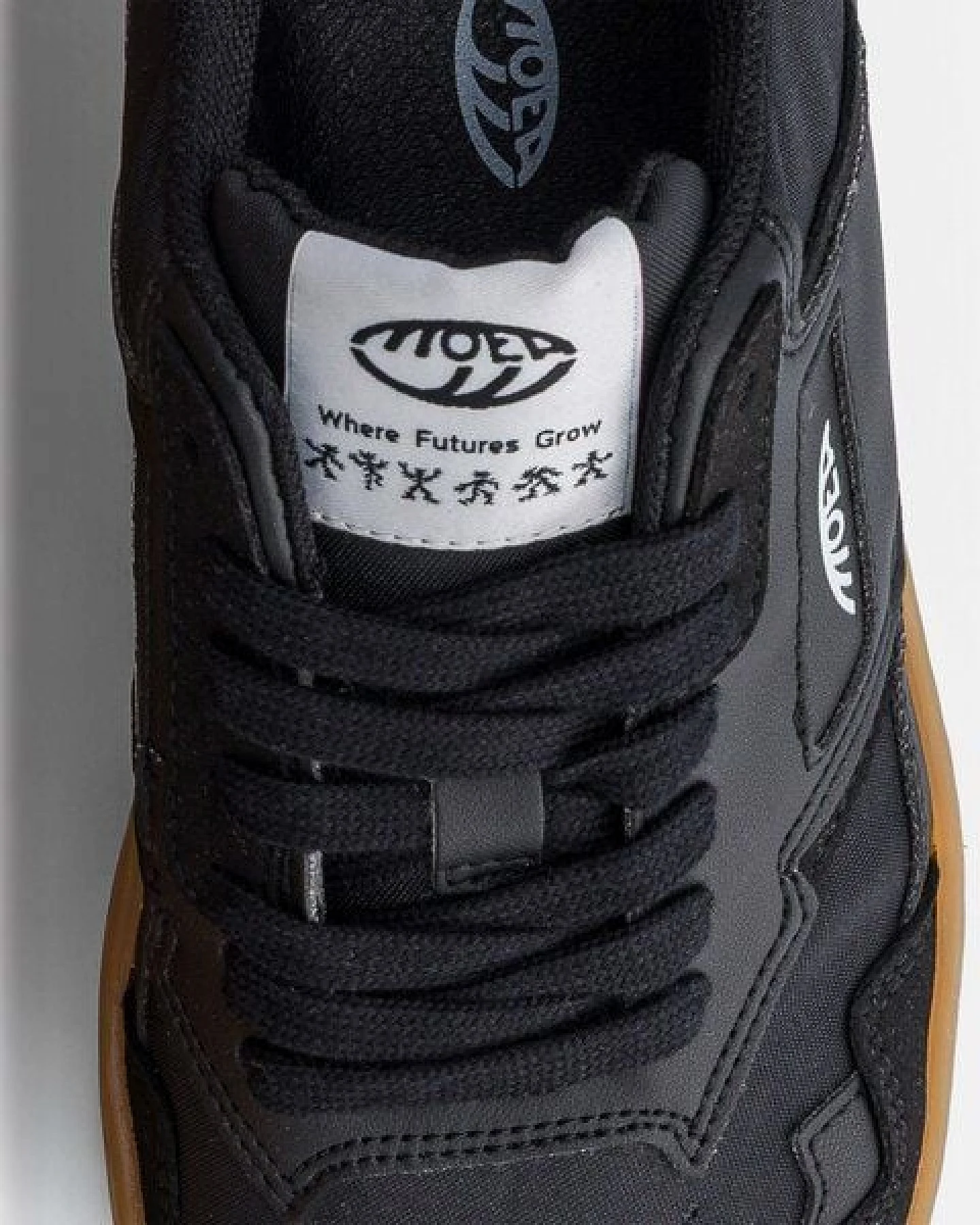 MoEa Sneakers Origin - Black Textile - Corn – Ansicht 3