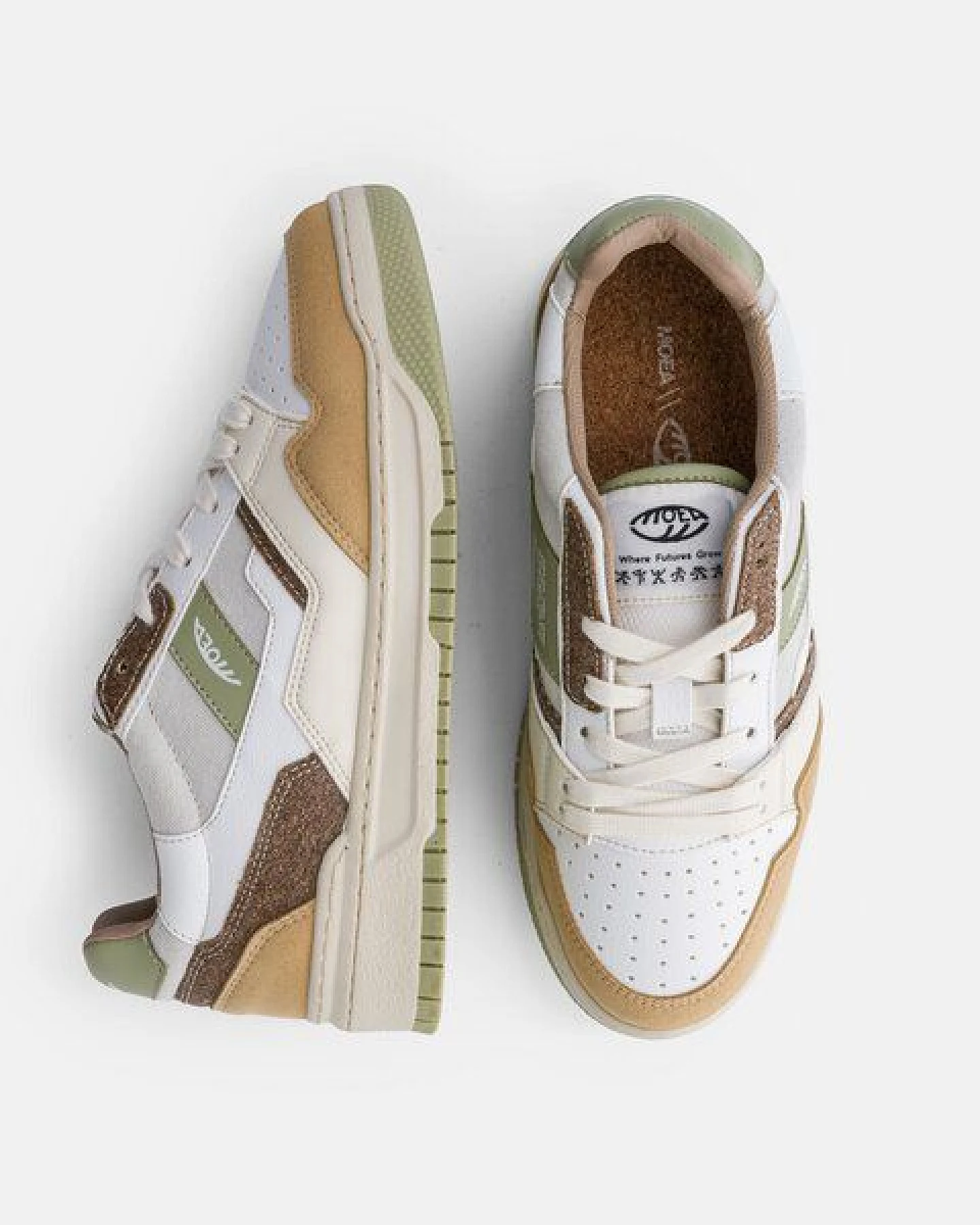 MoEa Sneakers Echo - Brown & Aloe - Palm – Ansicht 2