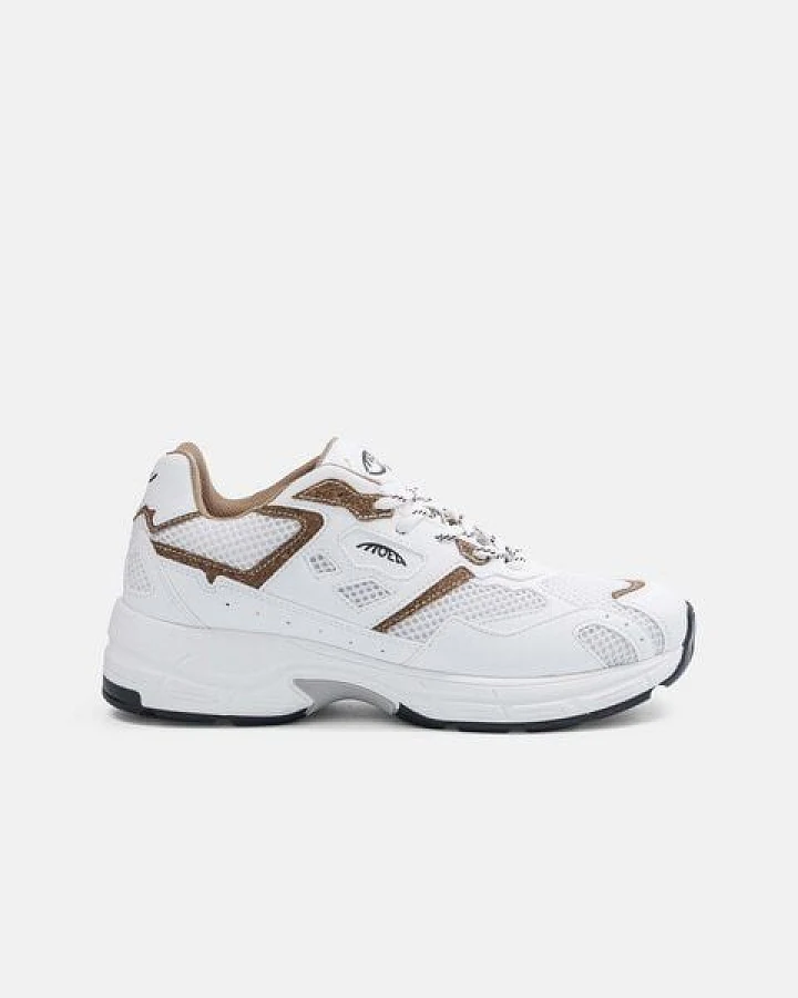 MoEa Sneakers Rush - White & Brown - Palm