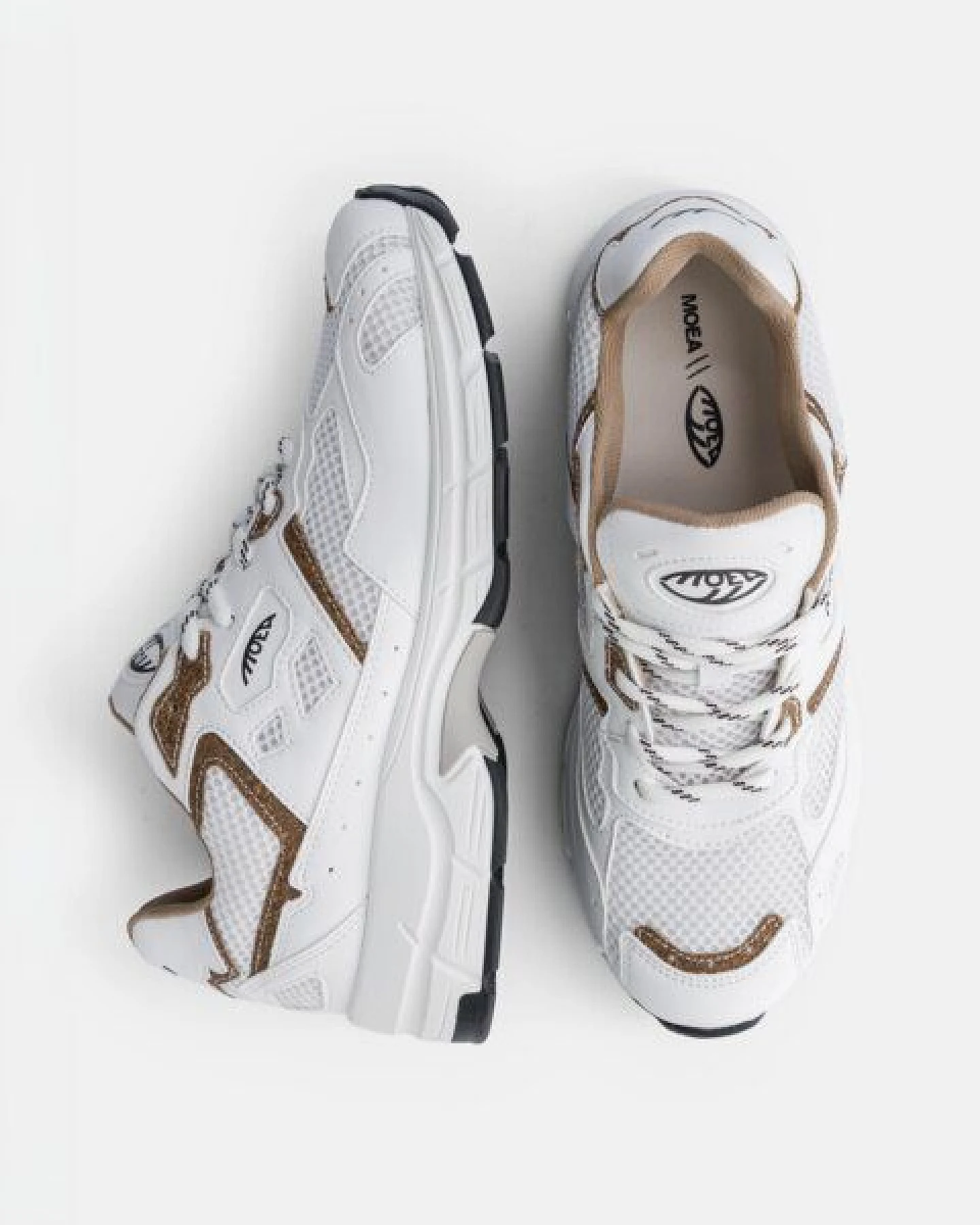 MoEa Sneakers Rush - White & Brown - Palm – Ansicht 2