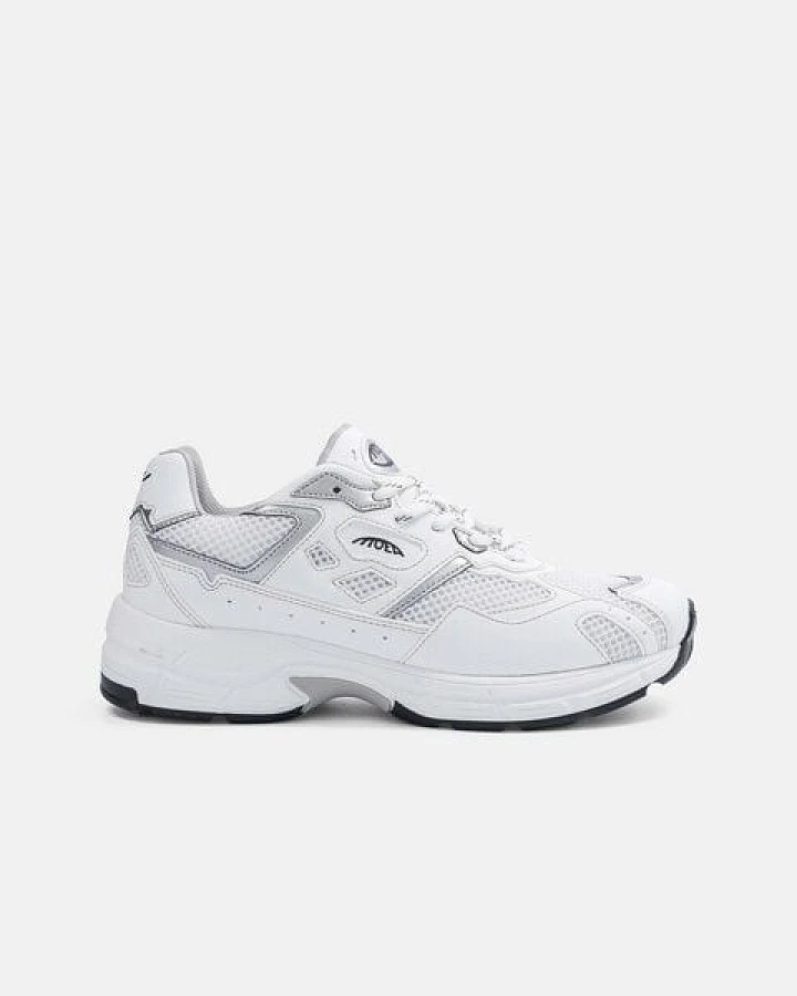 MoEa Sneakers Rush - White & Silver - Apple
