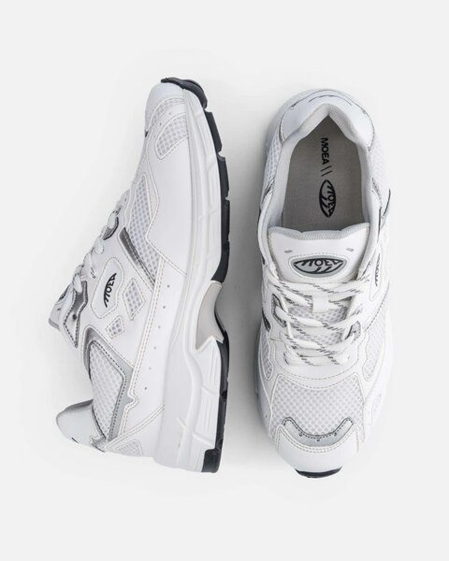 MoEa Sneakers Rush - White & Silver - Apple – Ansicht 2