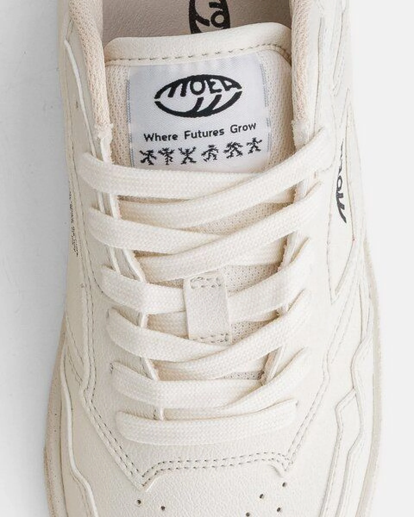MoEa Sneakers Origin Low - Full White - Corn – Ansicht 4