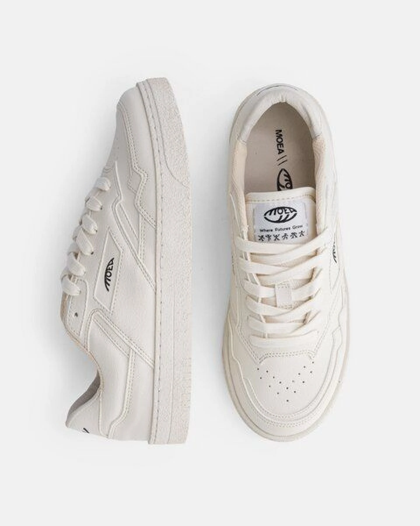 MoEa Sneakers Origin Low - Full White - Corn – Ansicht 2
