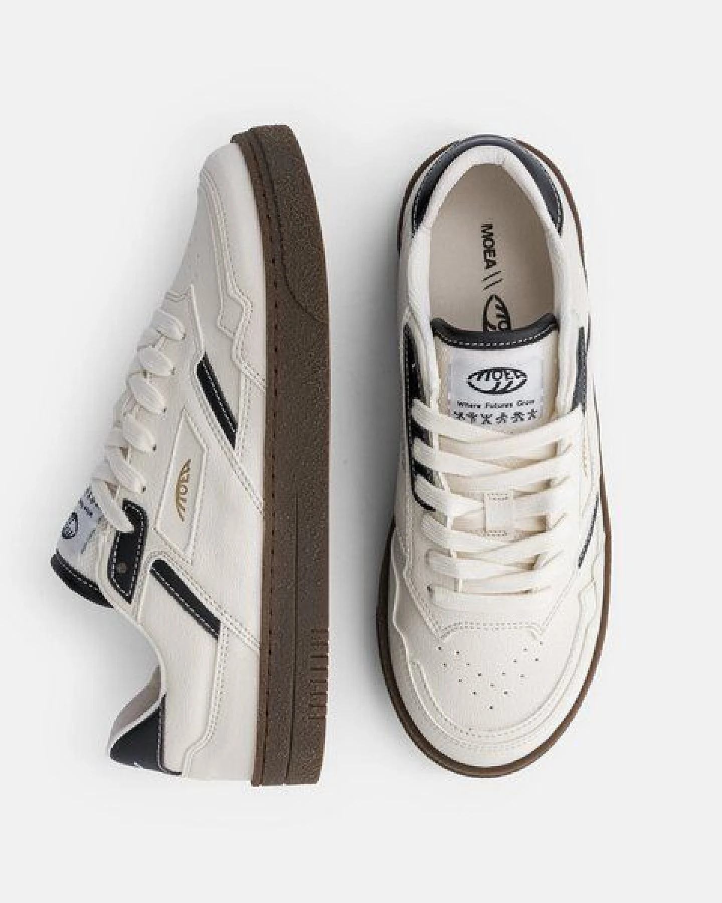 MoEa Sneakers Origin Low - Black & White - Corn – Ansicht 2