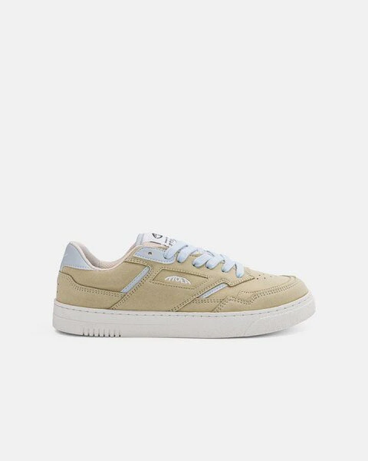 MoEa Sneakers Origin Low - Aloe Suede & Blue - Corn