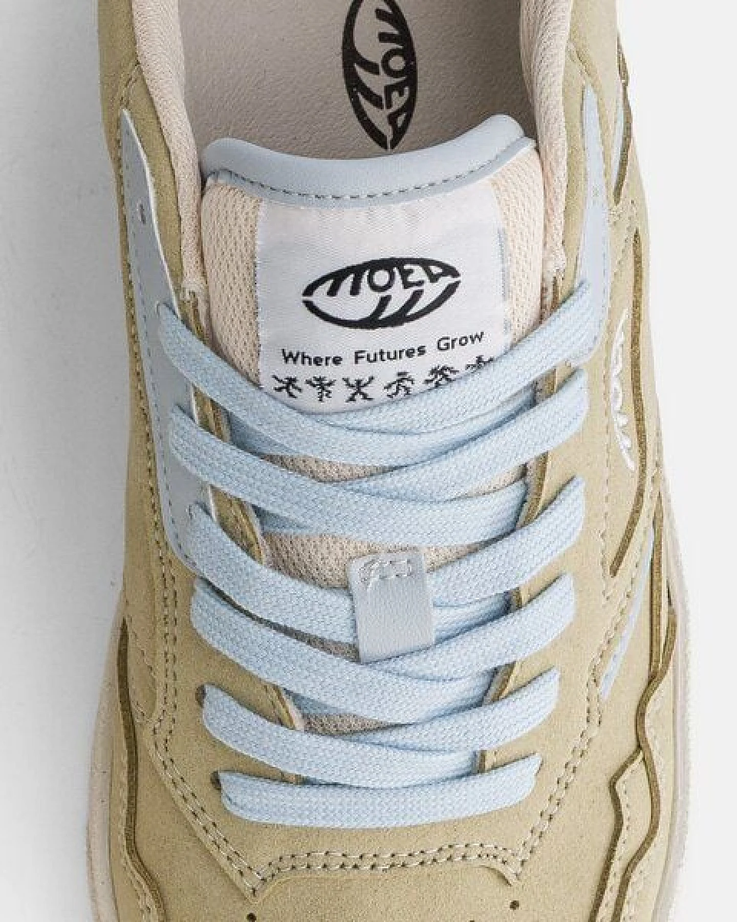 MoEa Sneakers Origin Low - Aloe Suede & Blue - Corn – Ansicht 4