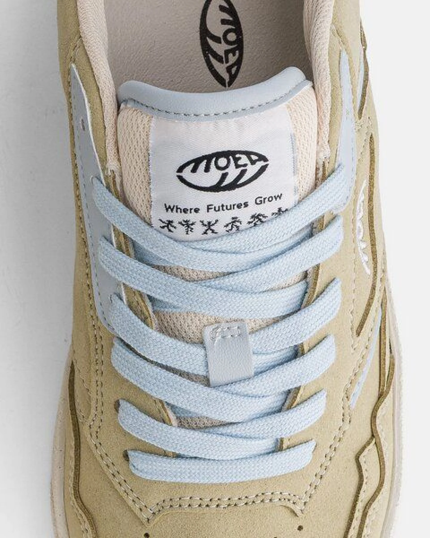 MoEa Sneakers Origin Low - Aloe Suede & Blue - Corn – Ansicht 4
