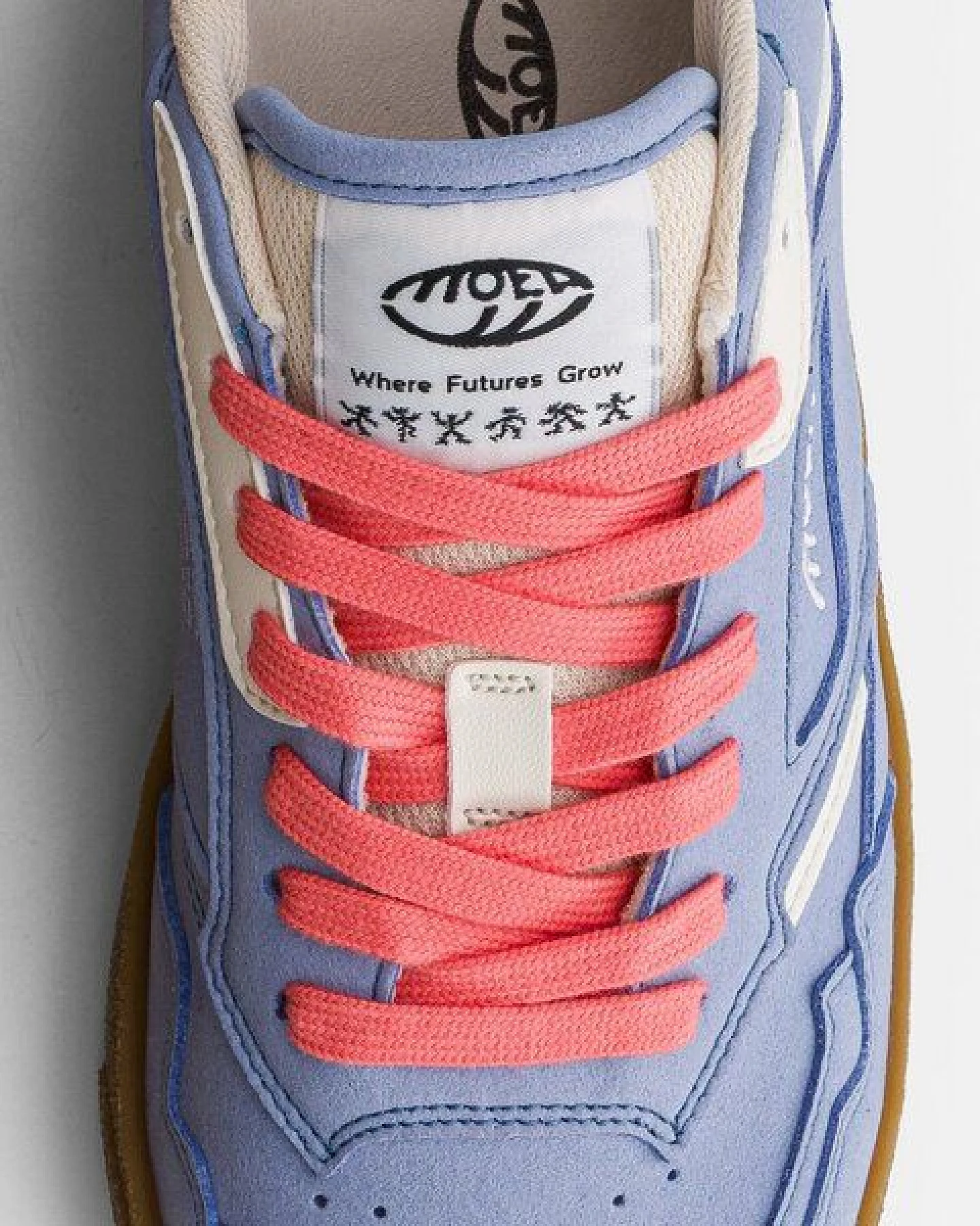 MoEa Sneakers Origin Low - Lila Suede & Beige - Corn – Ansicht 3
