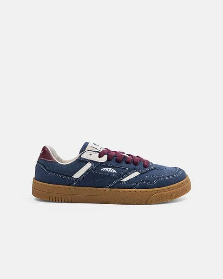 MoEa Sneakers Origin Low - Night Suede & Beige - Grapes
