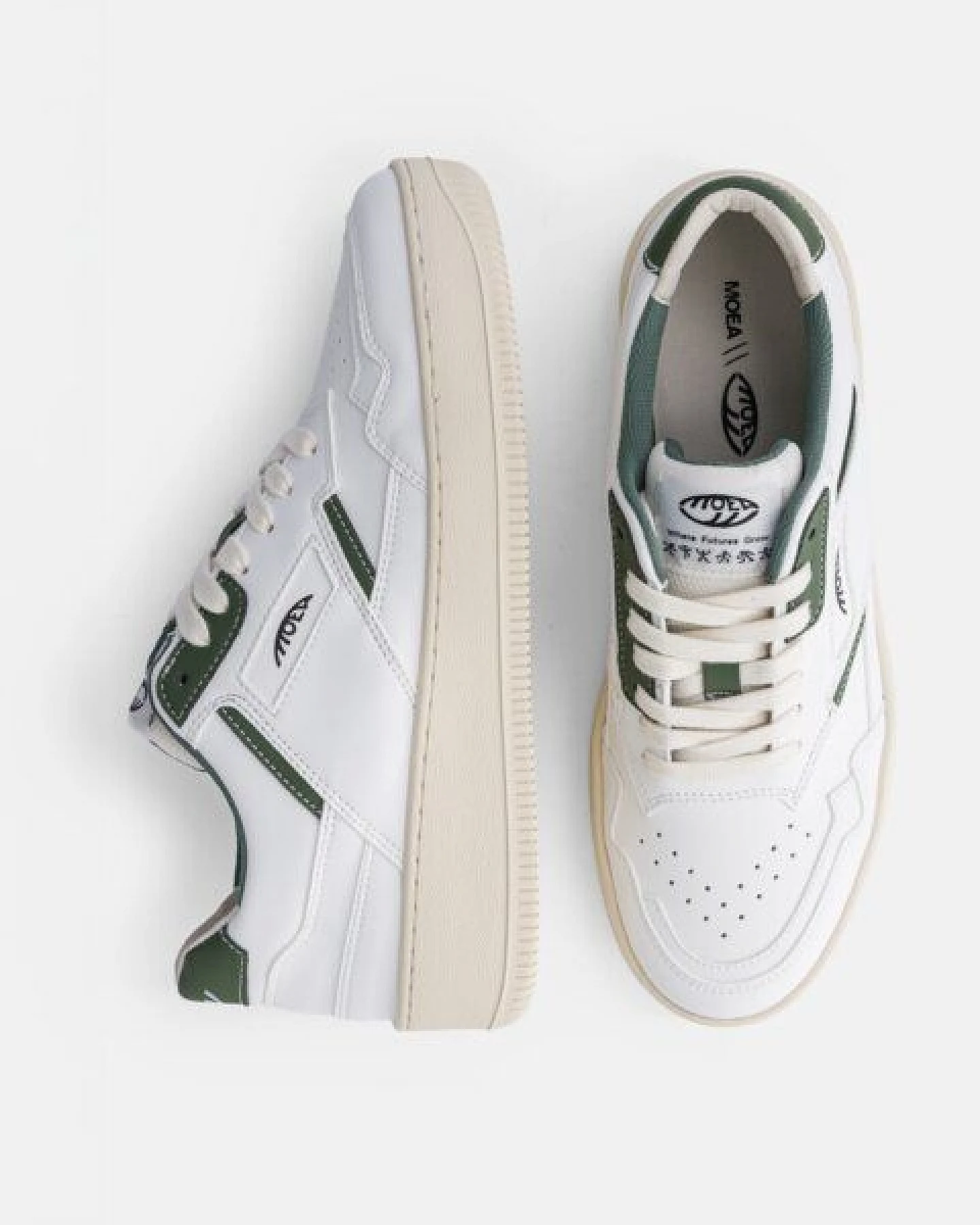 MoEa Sneakers Origin - White & Green - Apple – Ansicht 2