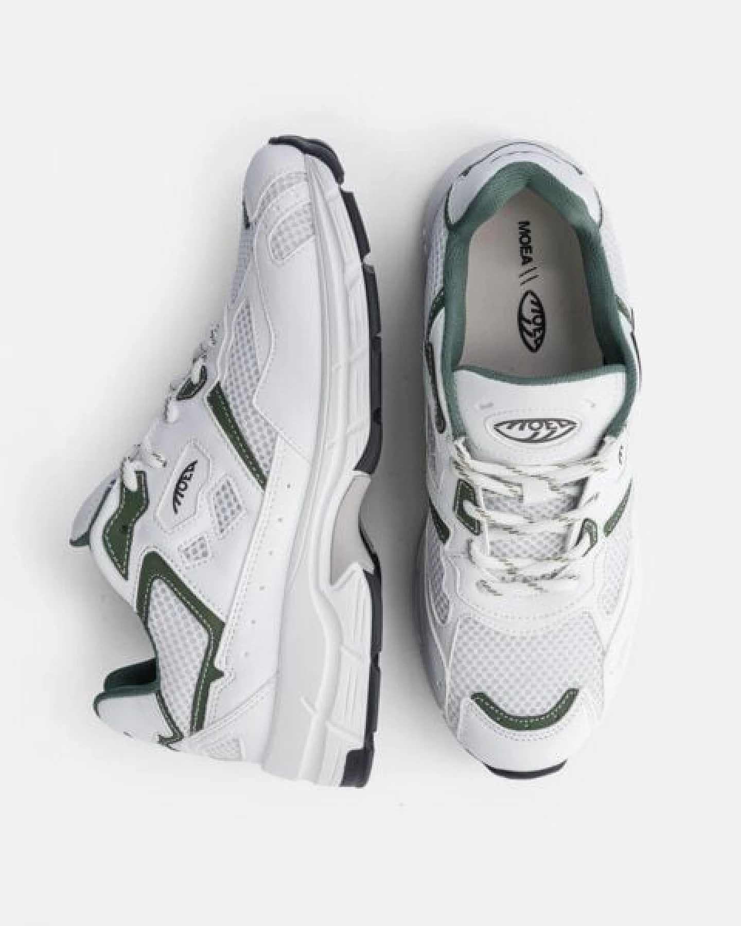 MoEa Sneakers Rush - White & Green - Apple – Ansicht 2
