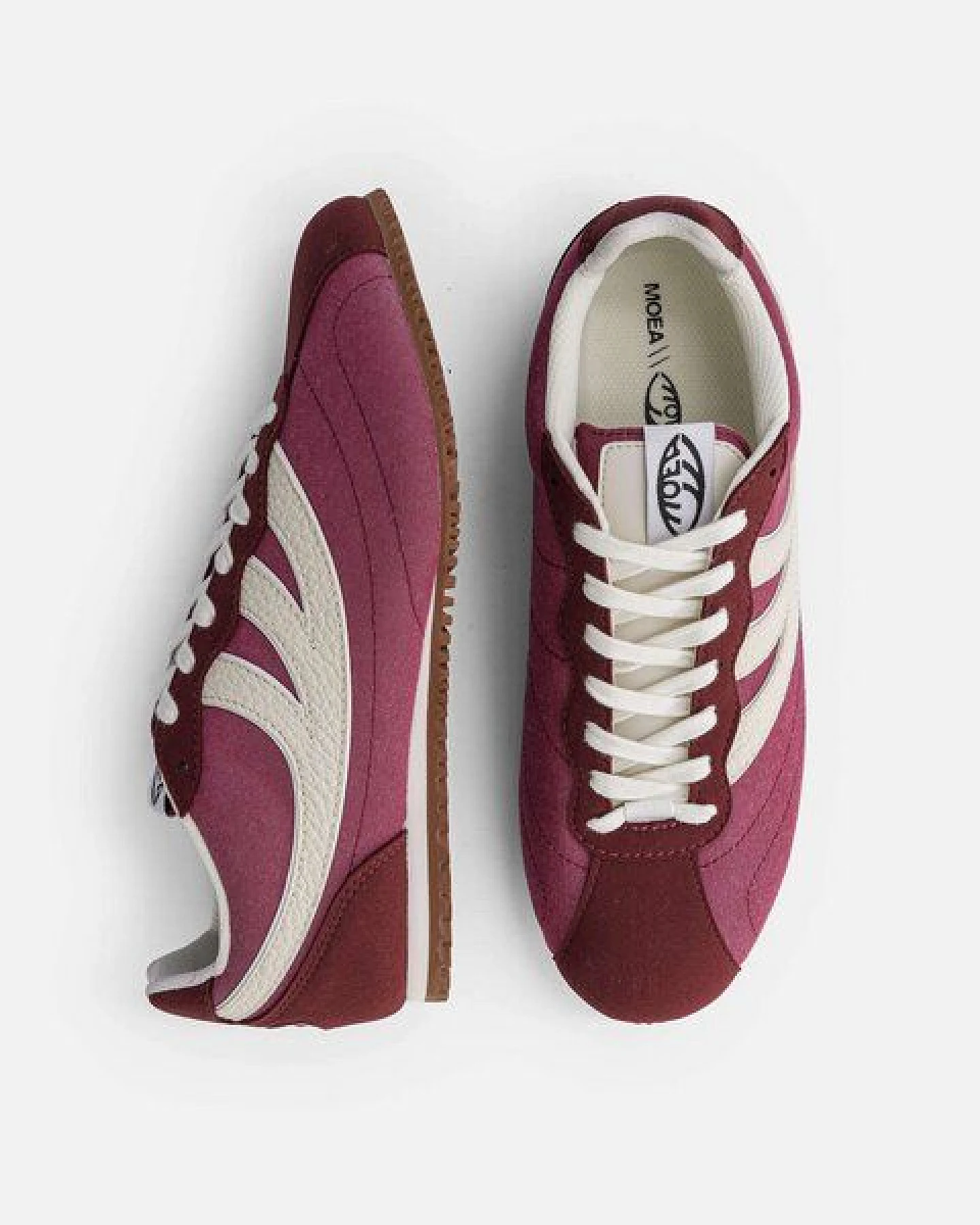 MoEa Sneakers Rise - Bordeaux & Beige - Mushroom – Ansicht 2